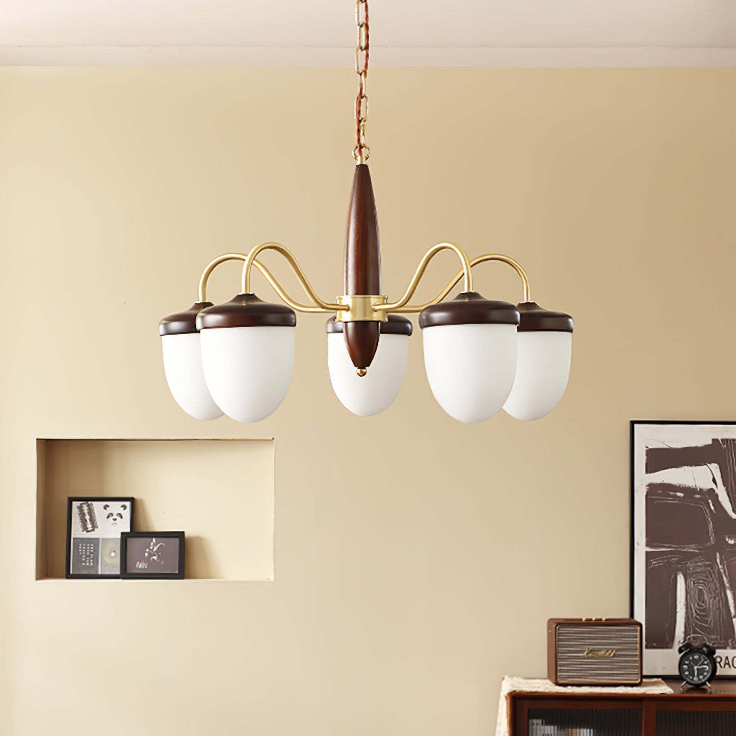 Aurora Chandelier Capsule Arm Rustic - Letslighting