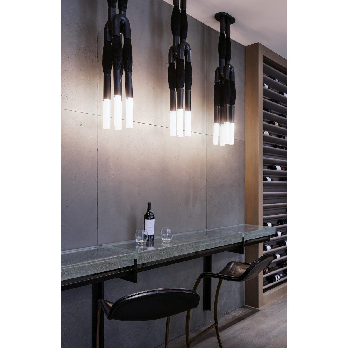 Cacarir Traditional Art Black Acrylic Pendant Lamp - Letslighting