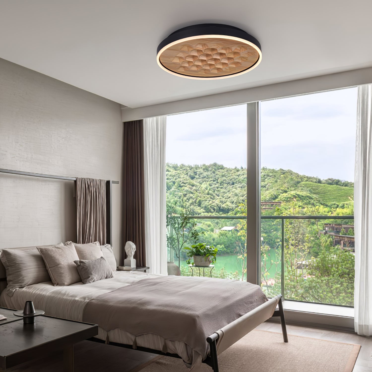Cevynira Textured Bronze Flush Mount - Letslighting
