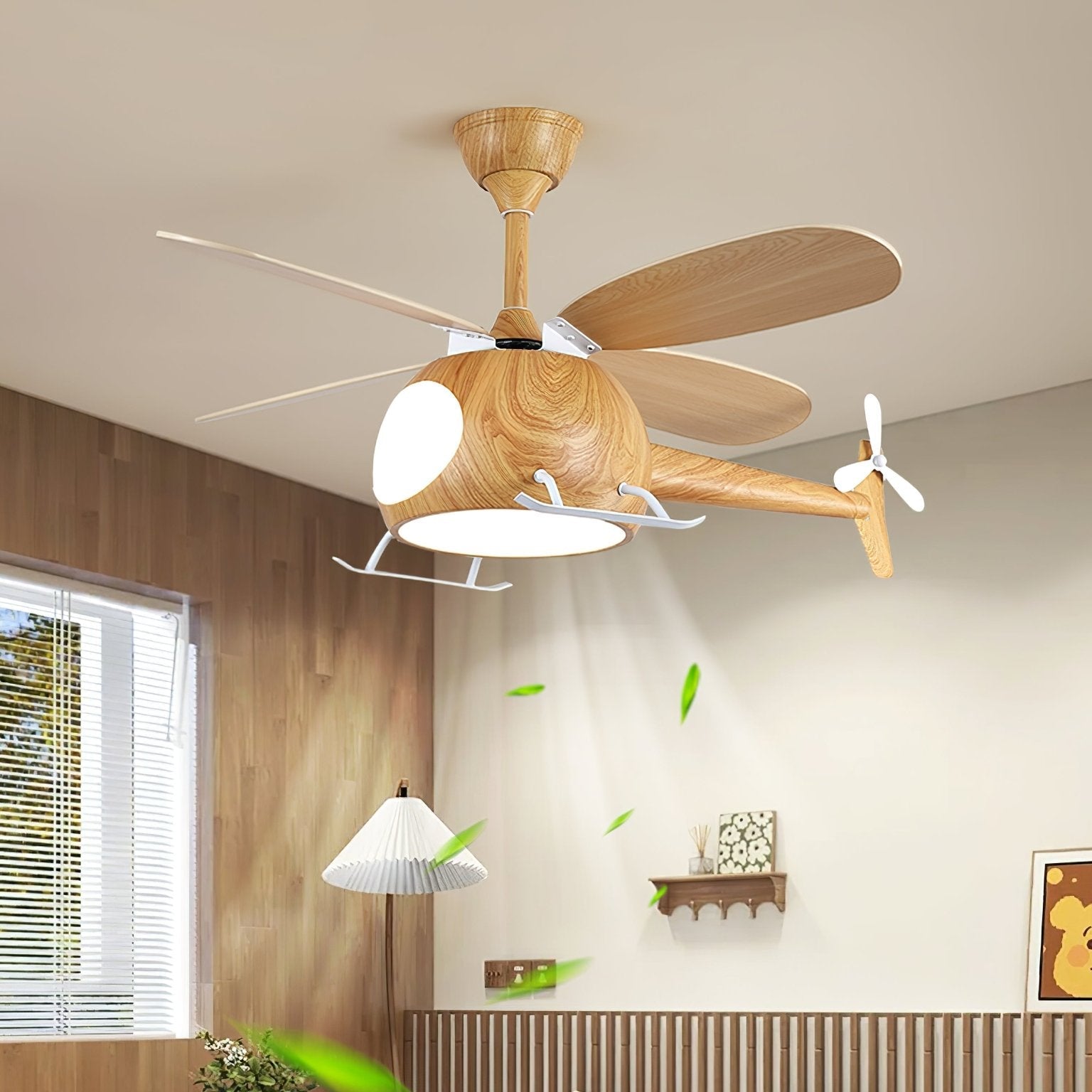 Aviara Modern Wood Ceiling Fan Light - Letslighting