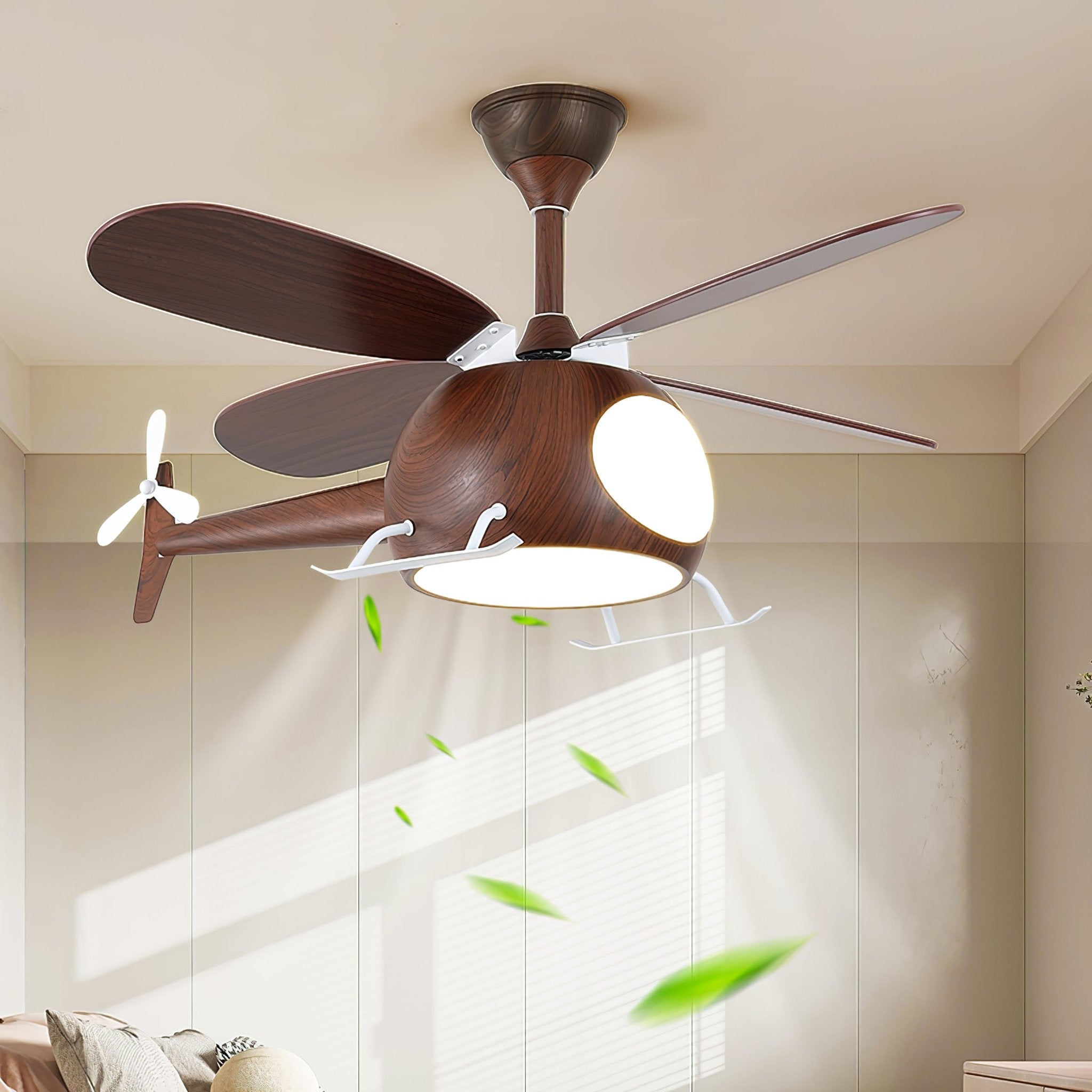 Aviara Modern Wood Ceiling Fan Light - Letslighting