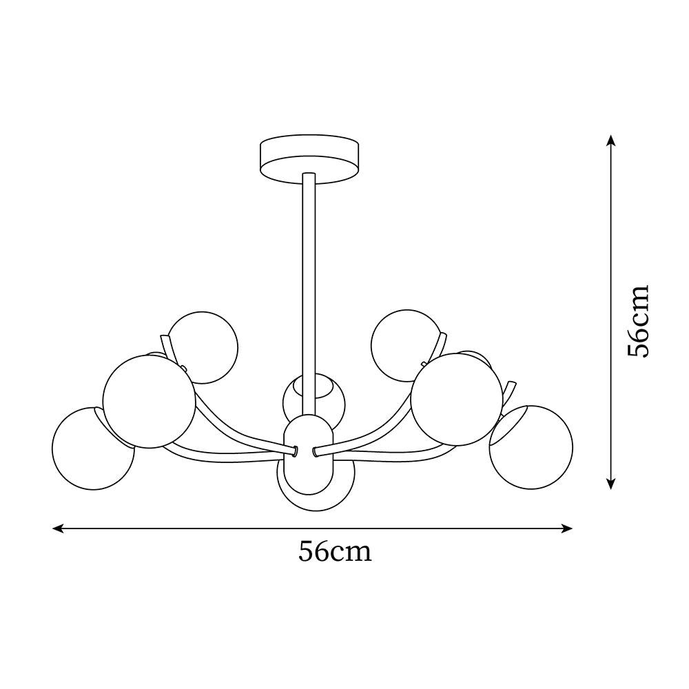 Helio Chandelier Modern Elegance Contrasting Colors - Letslighting
