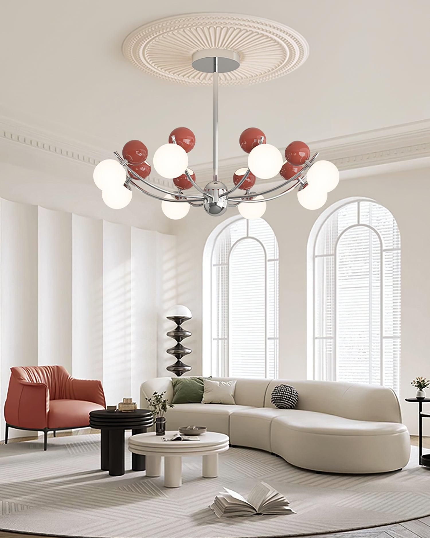 Helio Chandelier Modern Elegance Contrasting Colors - Letslighting