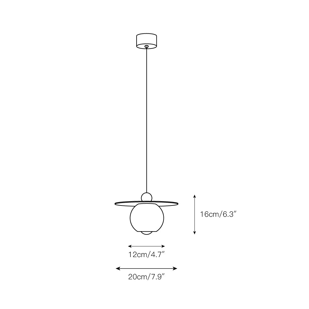 Alvarel Modern Minimalist Cord Brass Alabaster Pendant Light - Letslighting