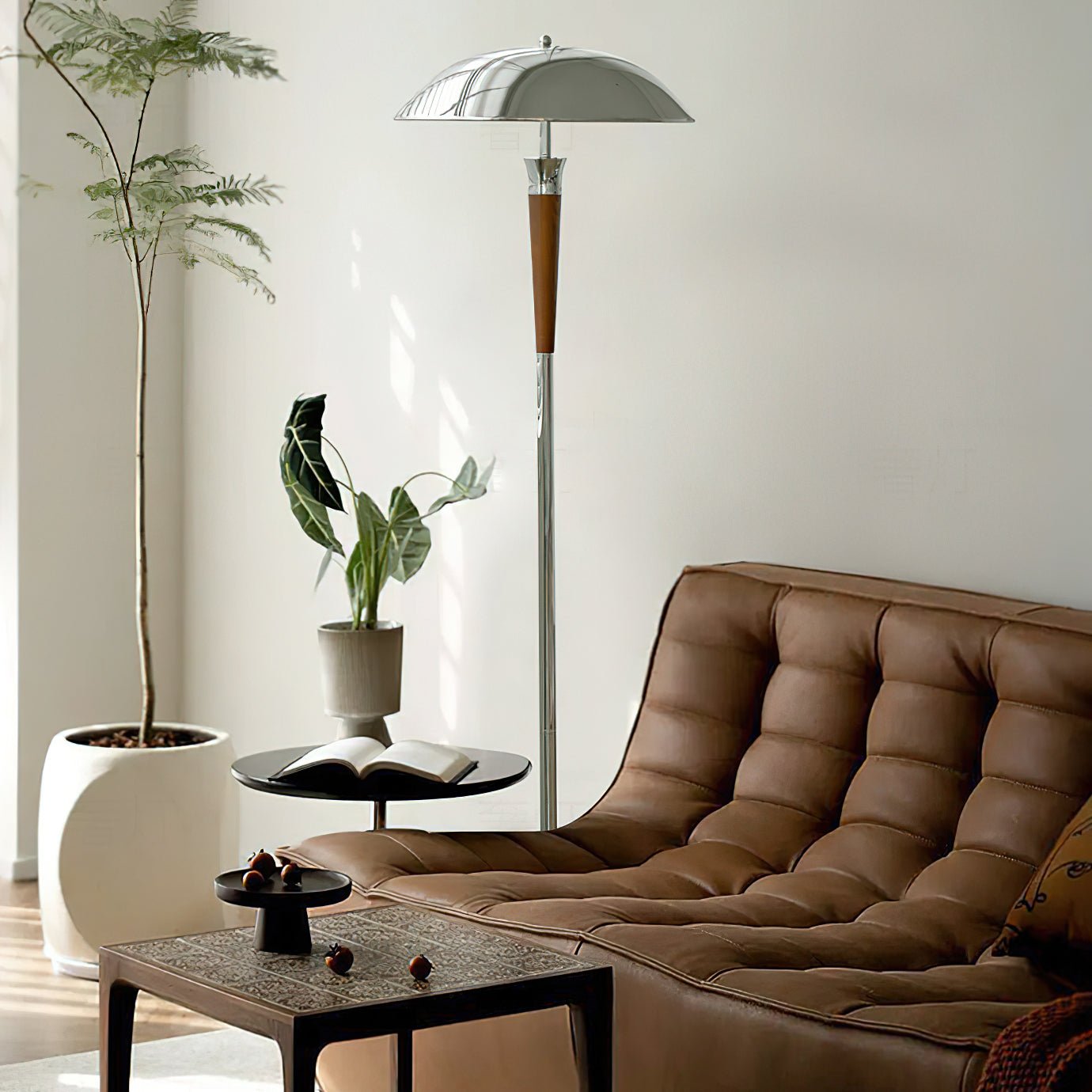 Vizoril Retro Chrome Floor Lamp - Letslighting