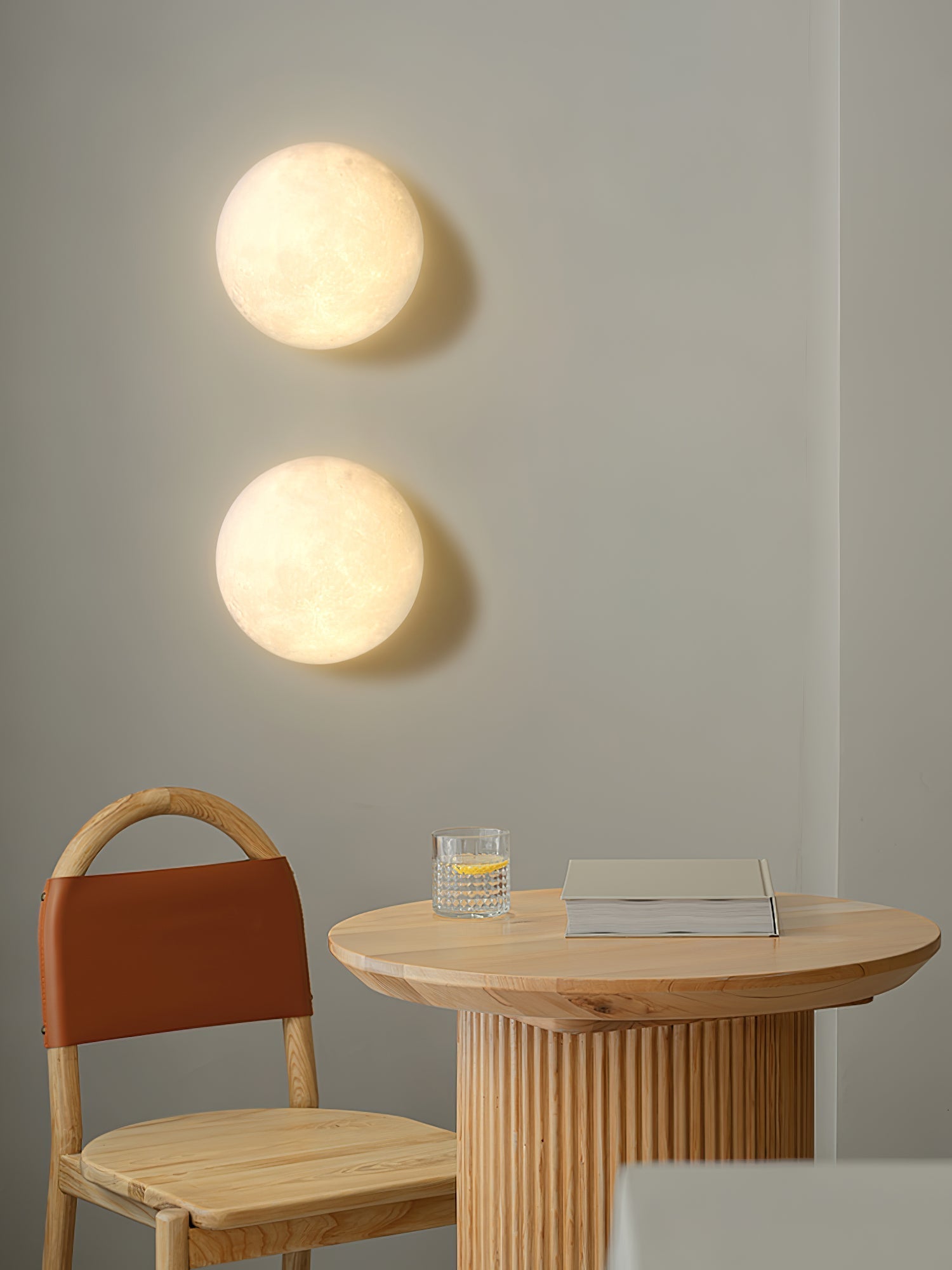 Olsolan Nordic Art Moon 3D Plastic Wall Lamp - Letslighting