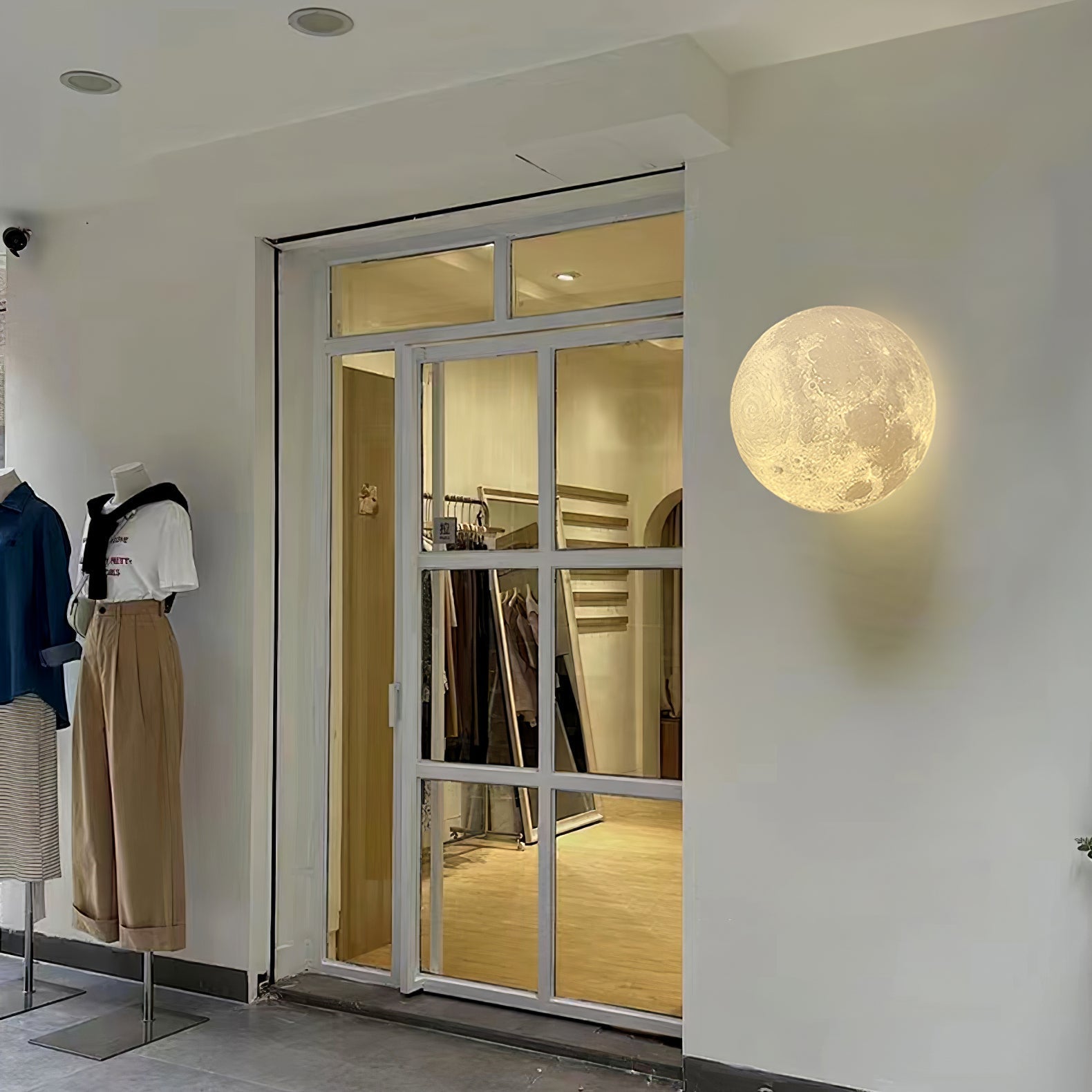 Olsolan Nordic Art Moon 3D Plastic Wall Lamp - Letslighting