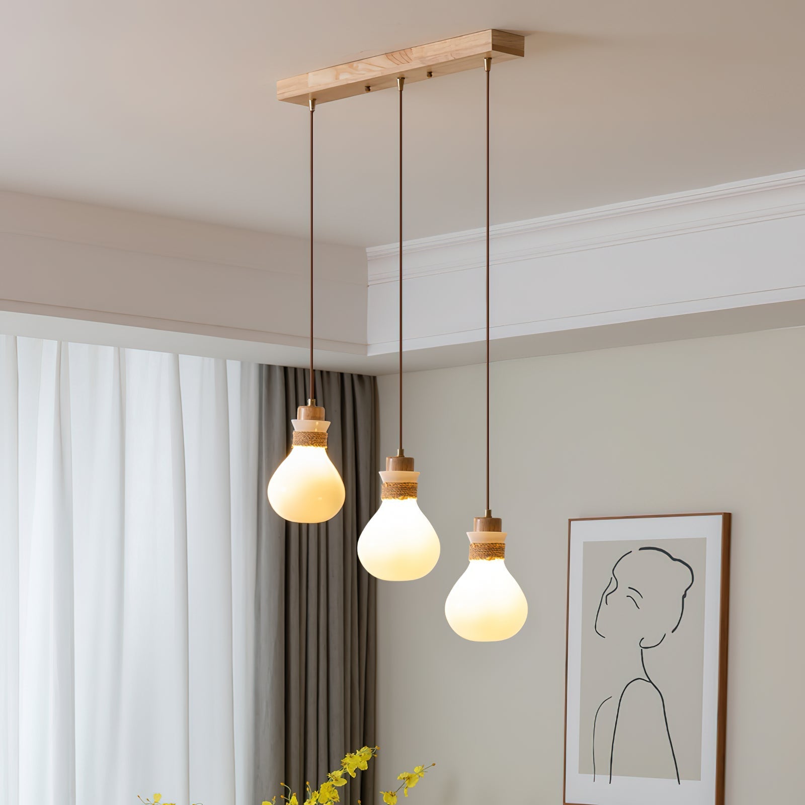Votheor Modern Minimalist Unique Rope Glass Pendant Lamp - Letslighting