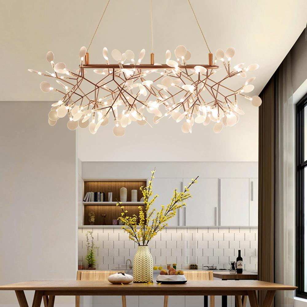 Lustra Chandelier Rose Gold Firefly LED Branch - Letslighting