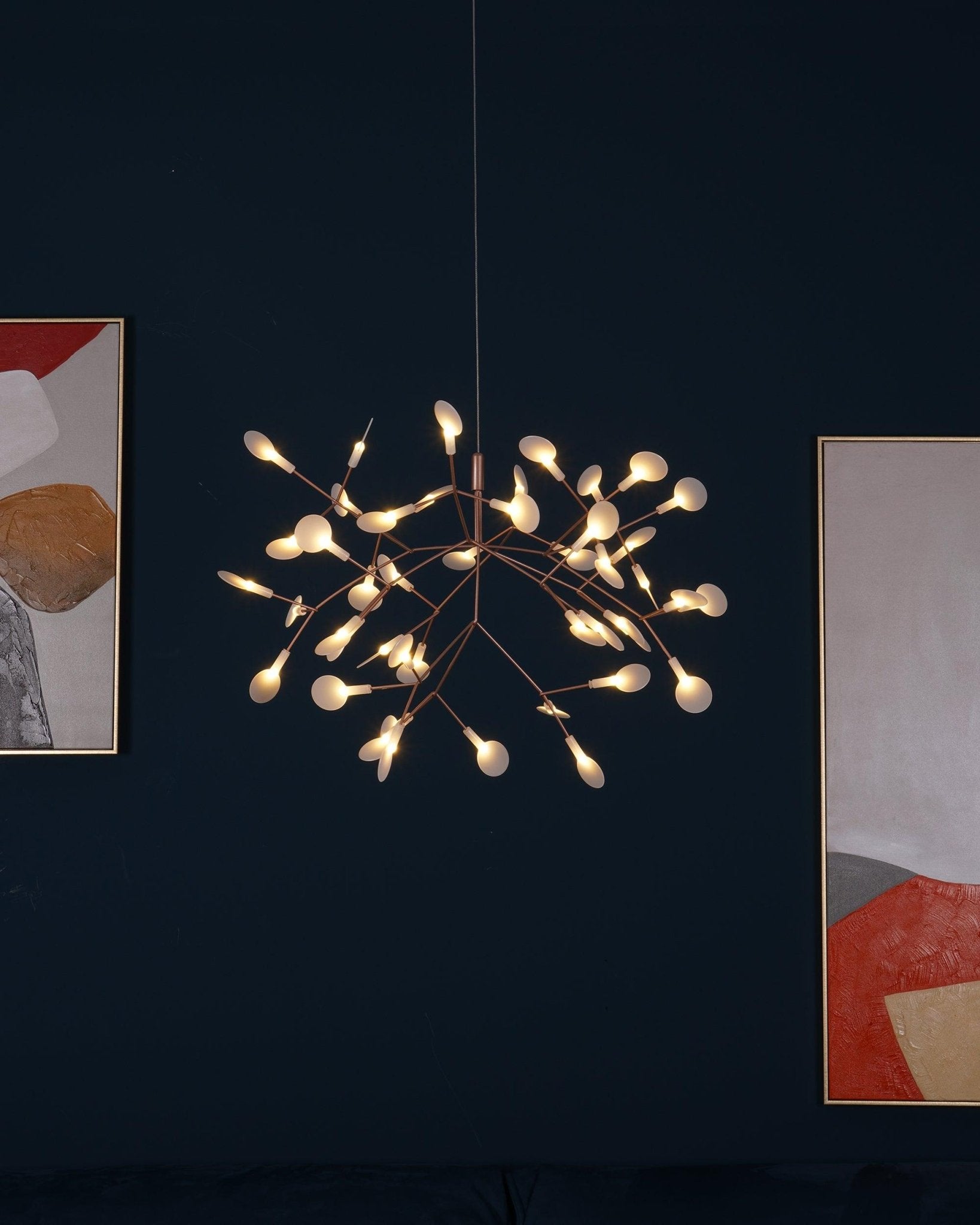 Lustra Chandelier Rose Gold Firefly LED Branch - Letslighting