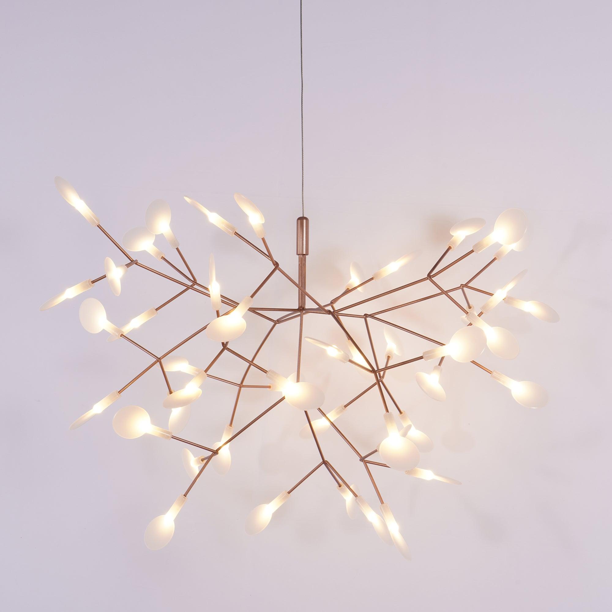Lustra Chandelier Rose Gold Firefly LED Branch - Letslighting