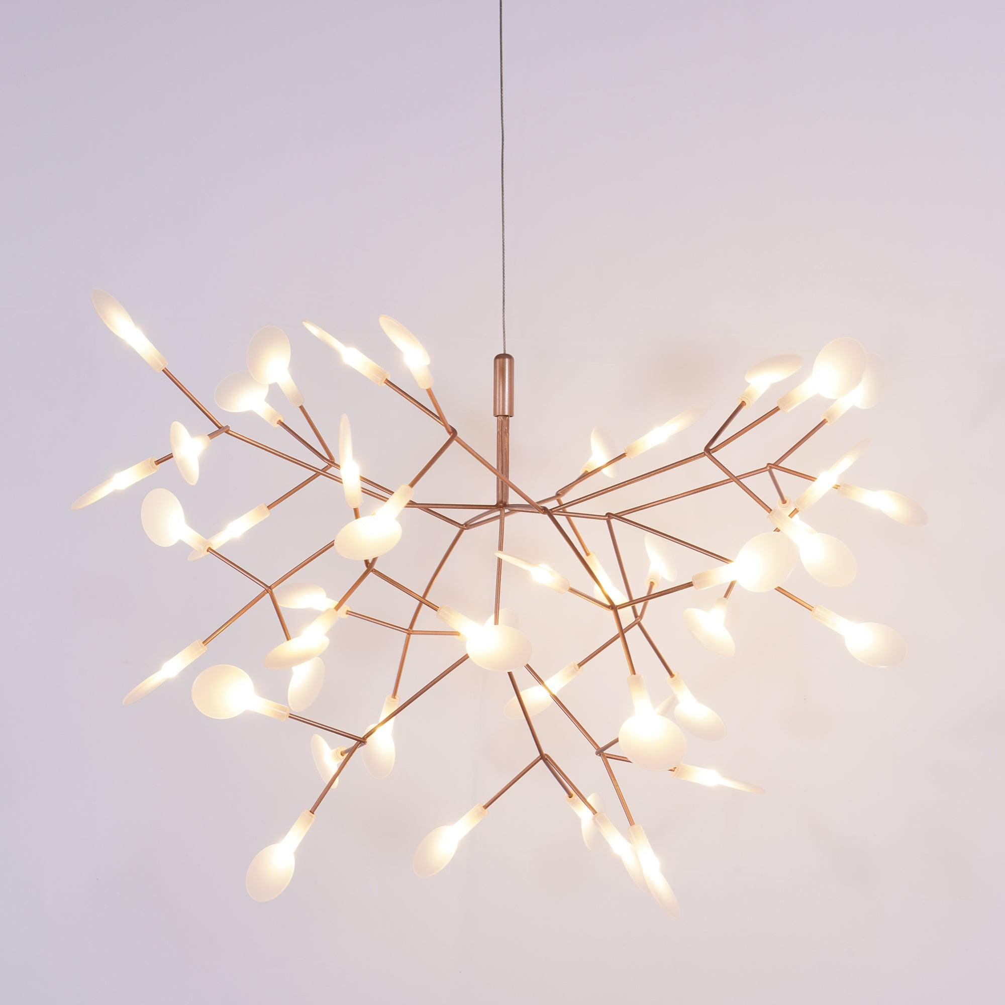 Lustra Chandelier Rose Gold Firefly LED Branch - Letslighting