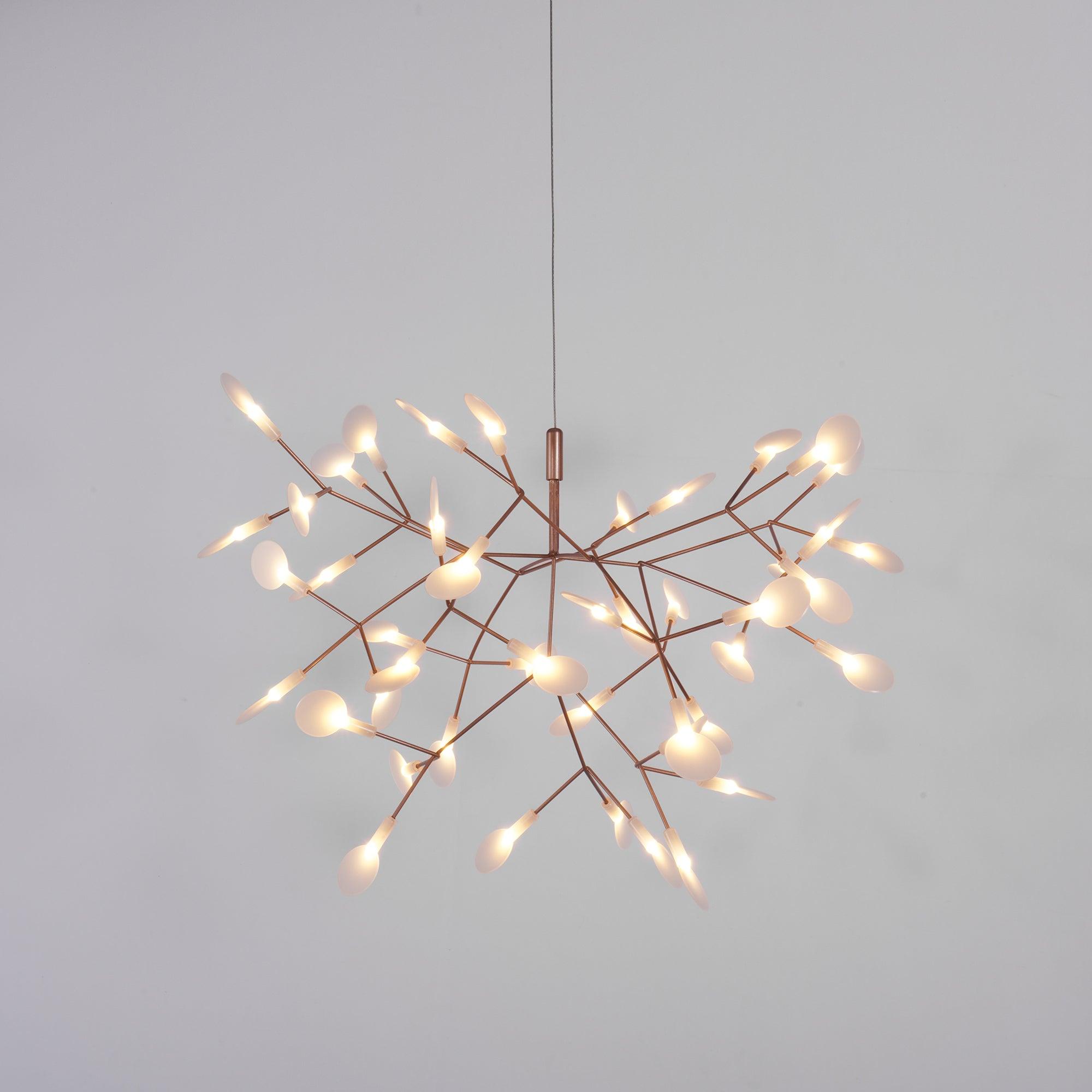 Lustra Chandelier Rose Gold Firefly LED Branch - Letslighting