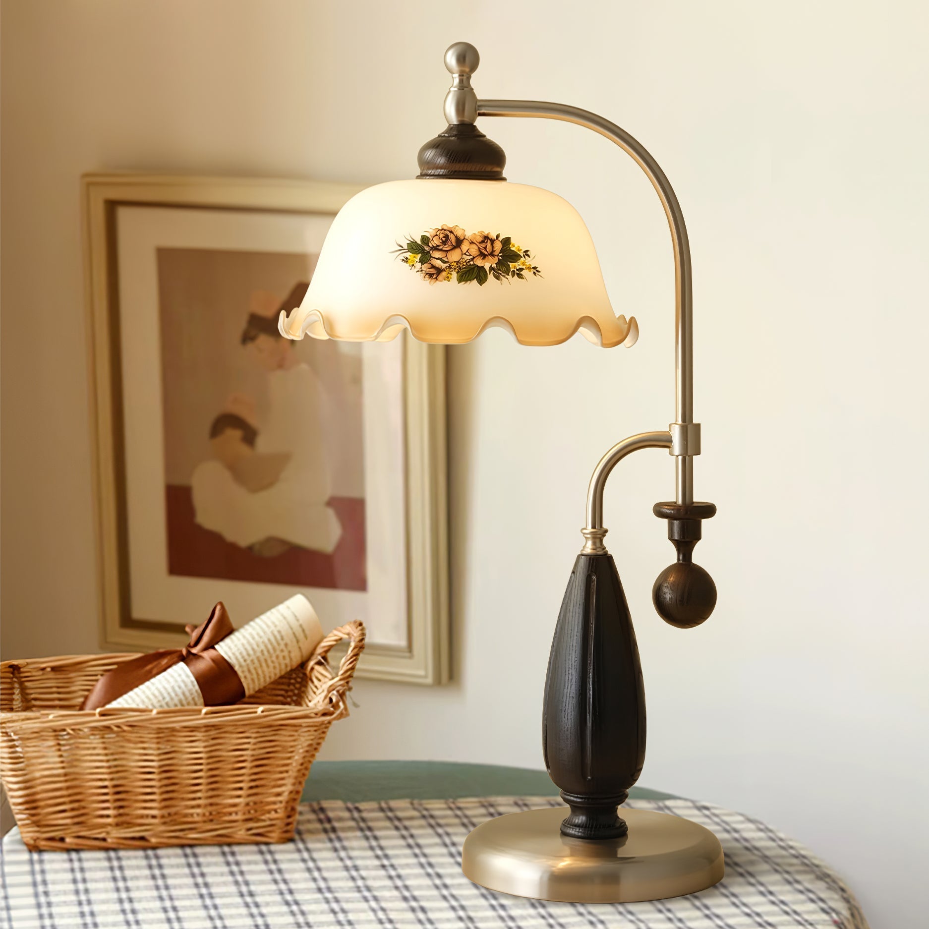Caspian Wood Vintage Table Lamp - Letslighting