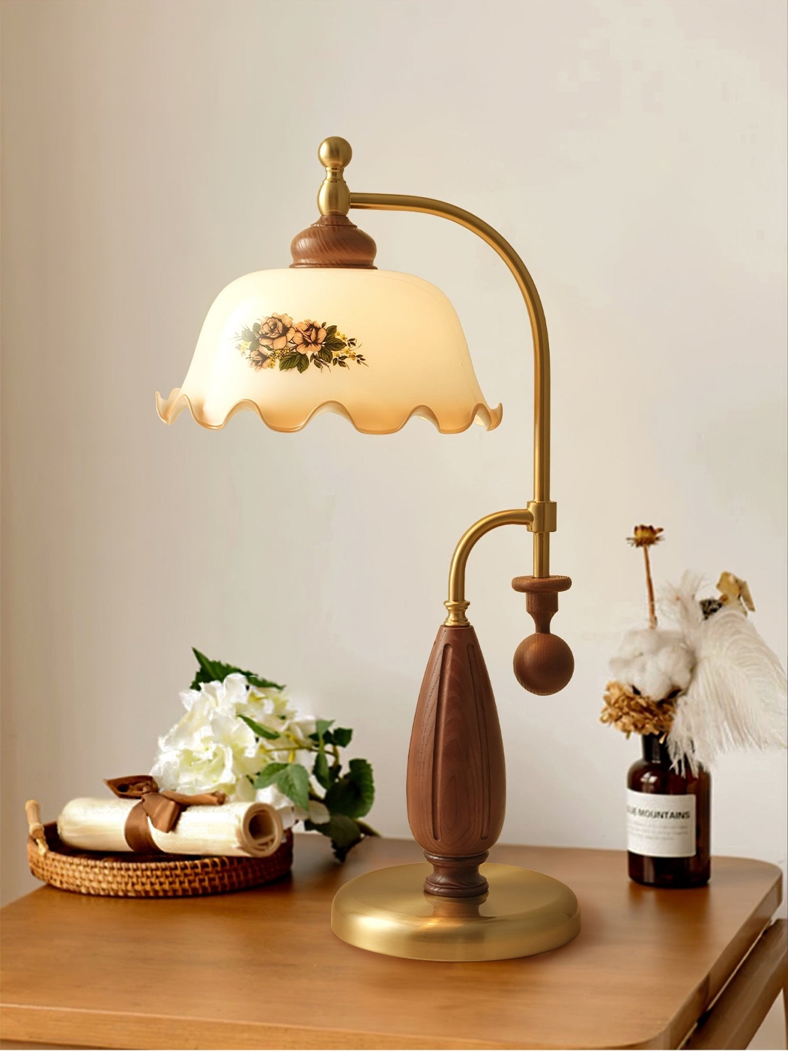 Caspian Wood Vintage Table Lamp - Letslighting