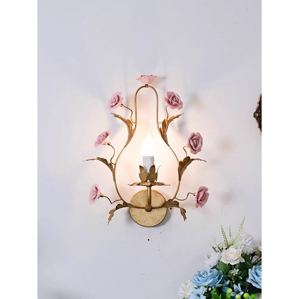 Orvara Individual Creativity Floral Ceramic Wall Lamp - Letslighting