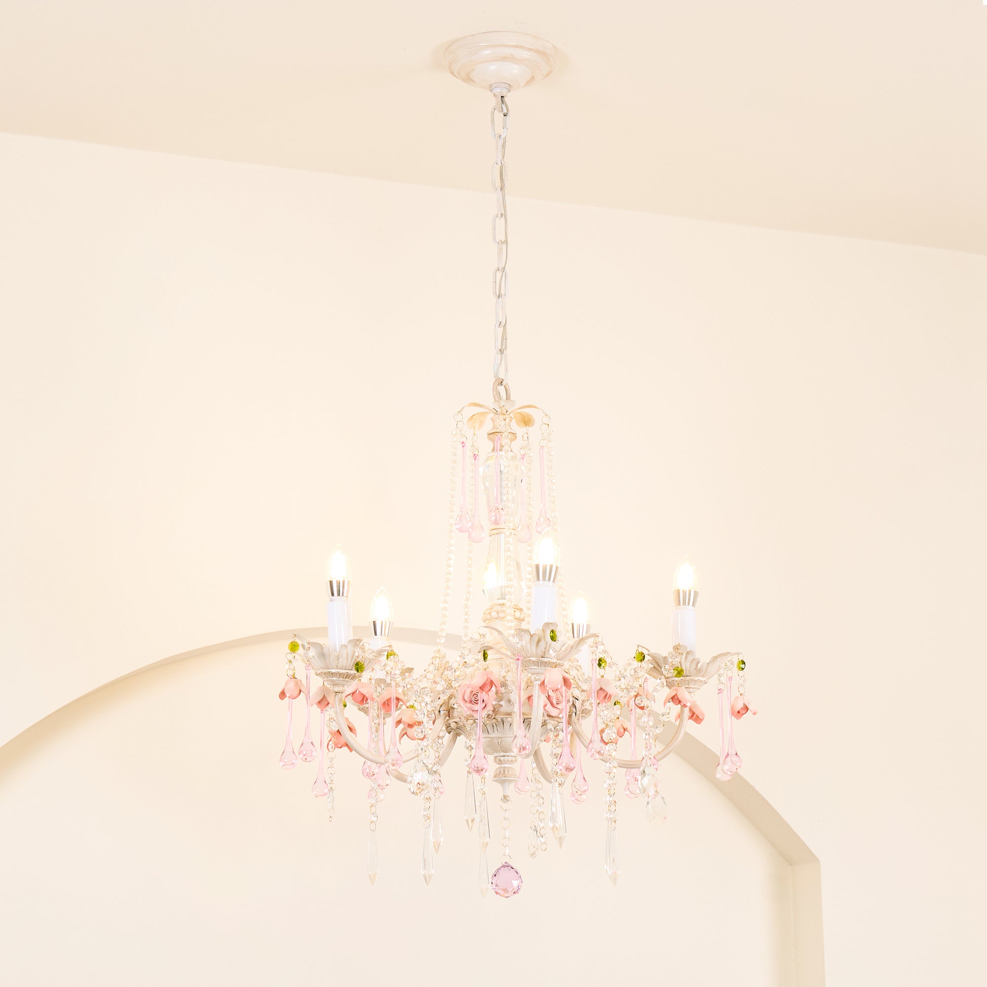 Cusoren Postmodern Luxury Rose Ceramic Chandelier - Letslighting