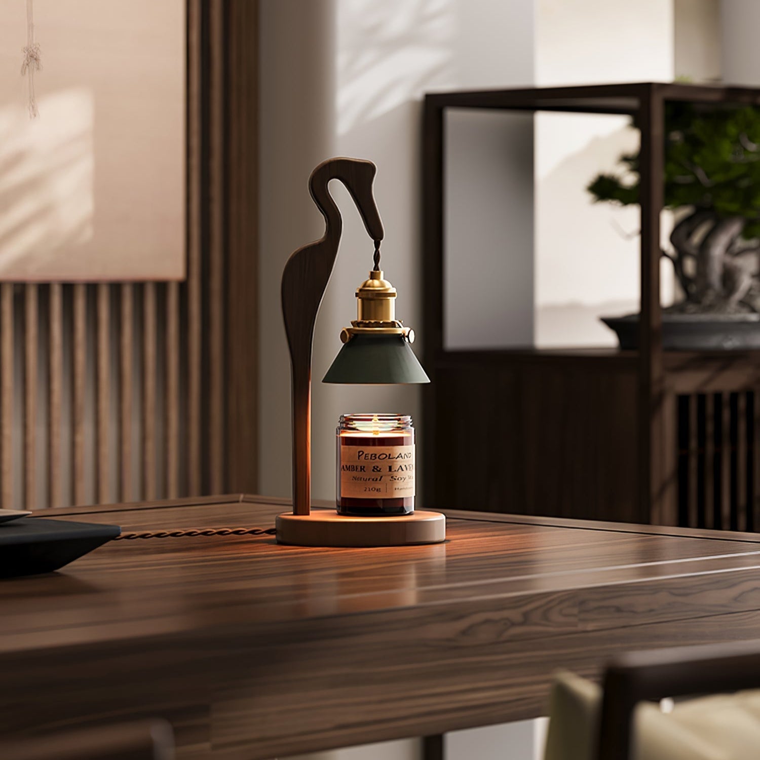 Trivana Wood Artistic Table Lamp - Letslighting