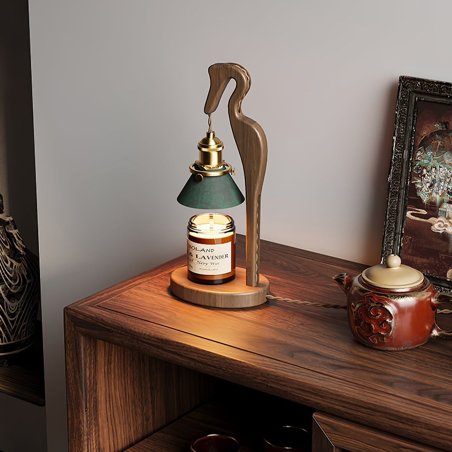 Trivana Wood Artistic Table Lamp - Letslighting