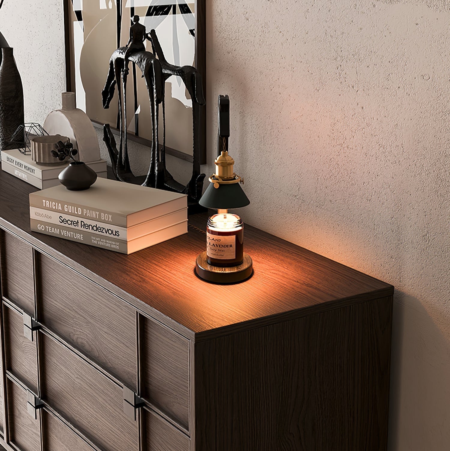 Trivana Wood Artistic Table Lamp - Letslighting