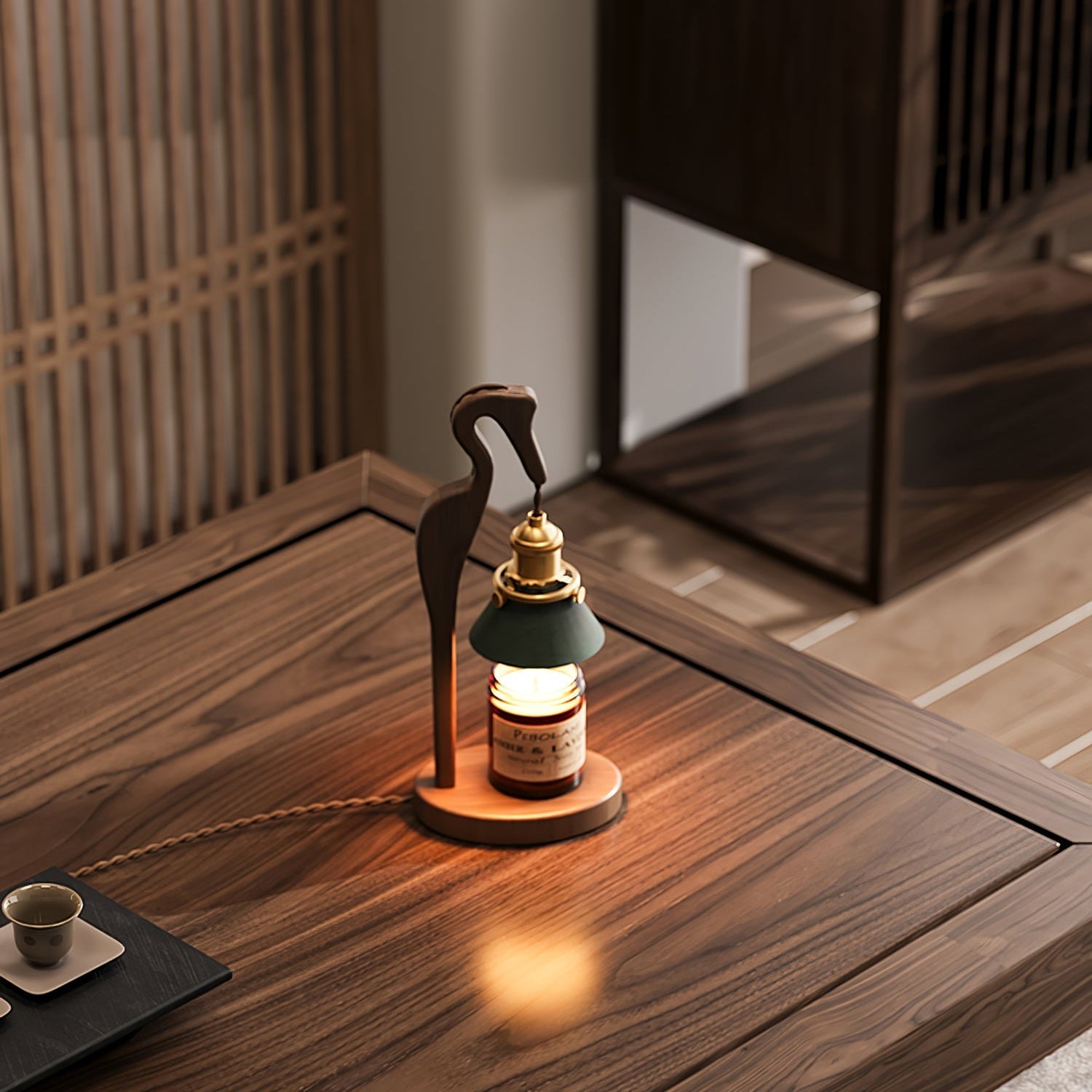 Trivana Wood Artistic Table Lamp - Letslighting