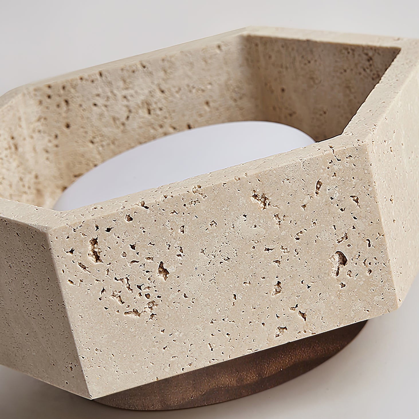 Hexara Travertine Hexagonal Ceiling Light