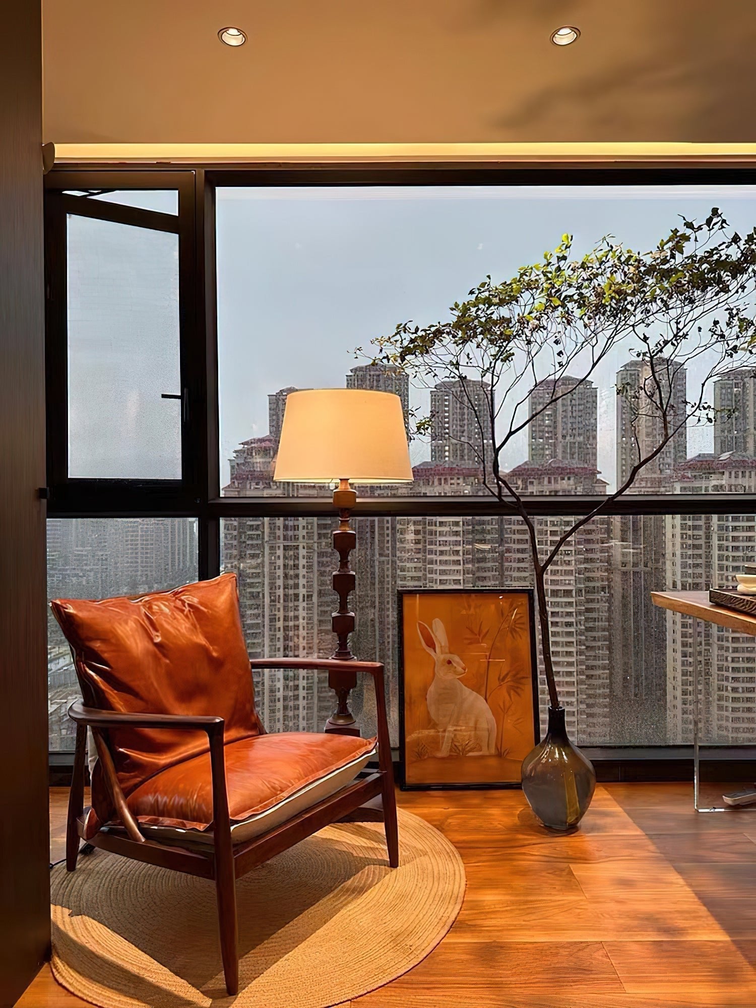 Vega Hexas Wood Floor Lamp - Letslighting