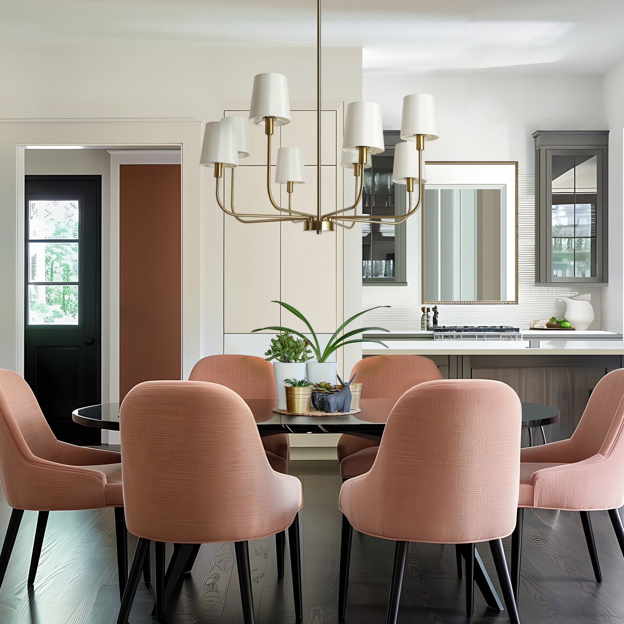 Nysilan Vintage Industrial Brass Fabric Chandelier - Letslighting