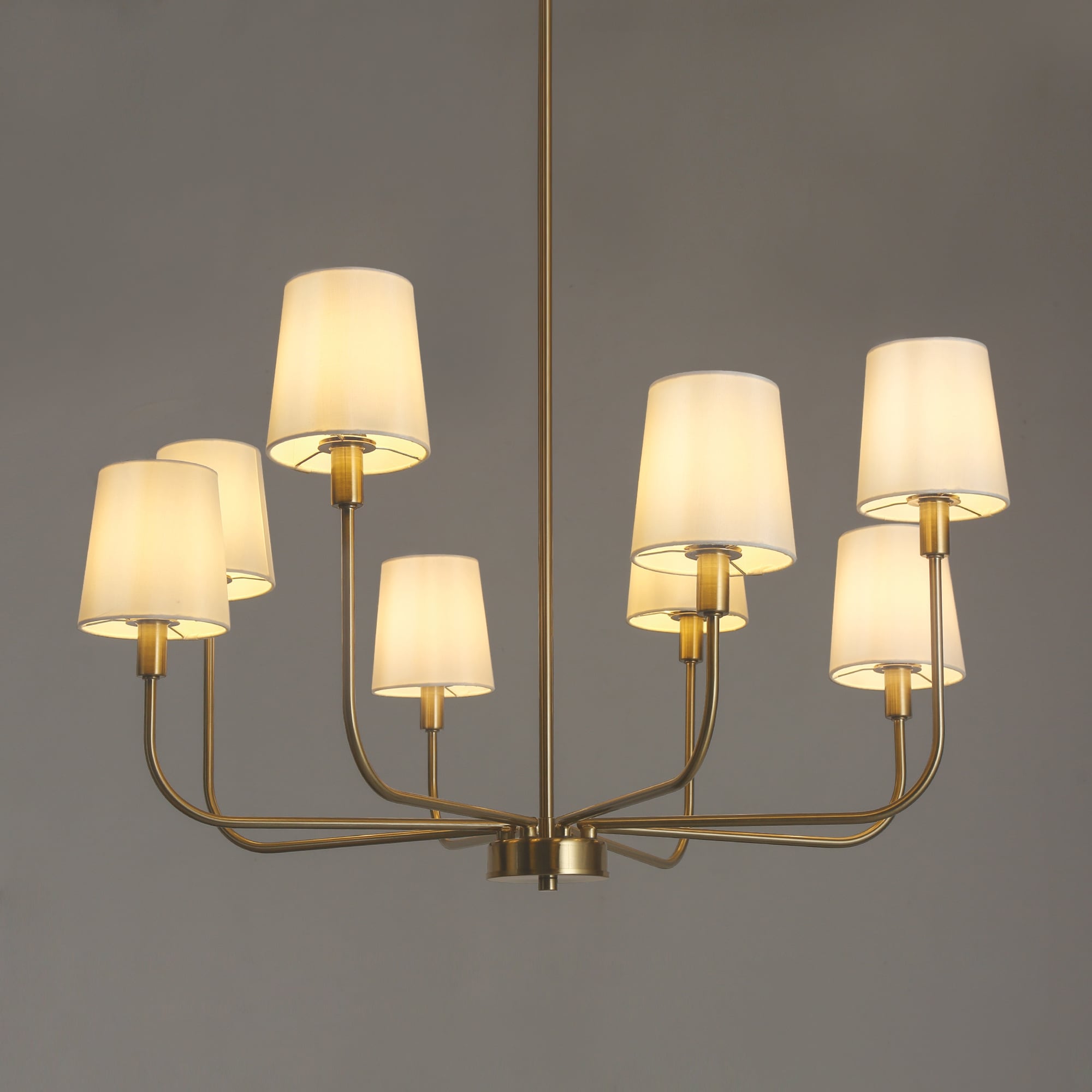 Nysilan Vintage Industrial Brass Fabric Chandelier - Letslighting