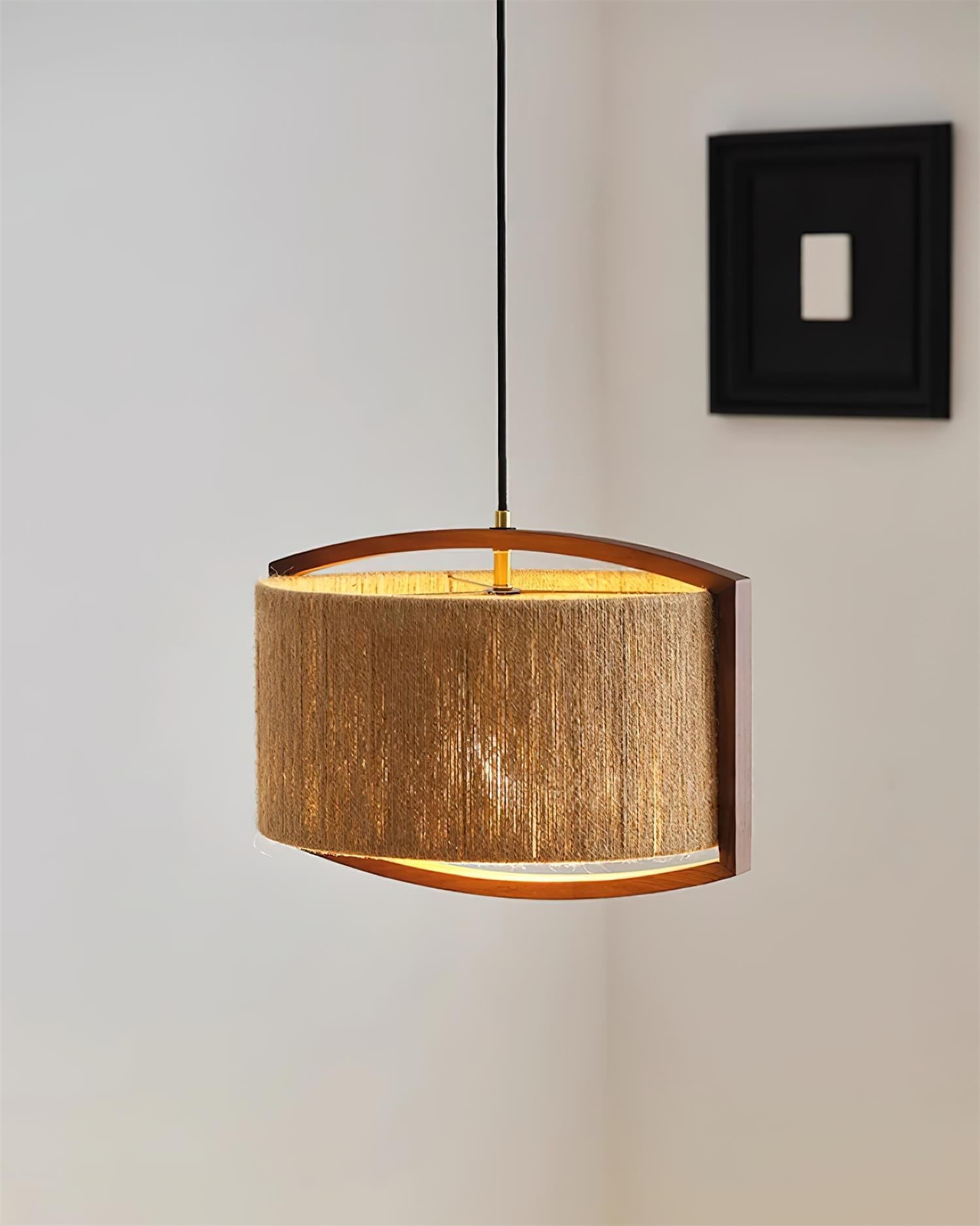 Hiller Pendant Lamp Textured Cotton Silk - Letslighting