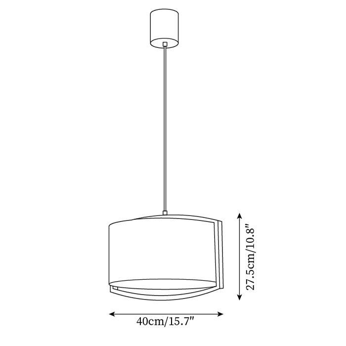 Hiller Pendant Lamp Textured Cotton Silk - Letslighting
