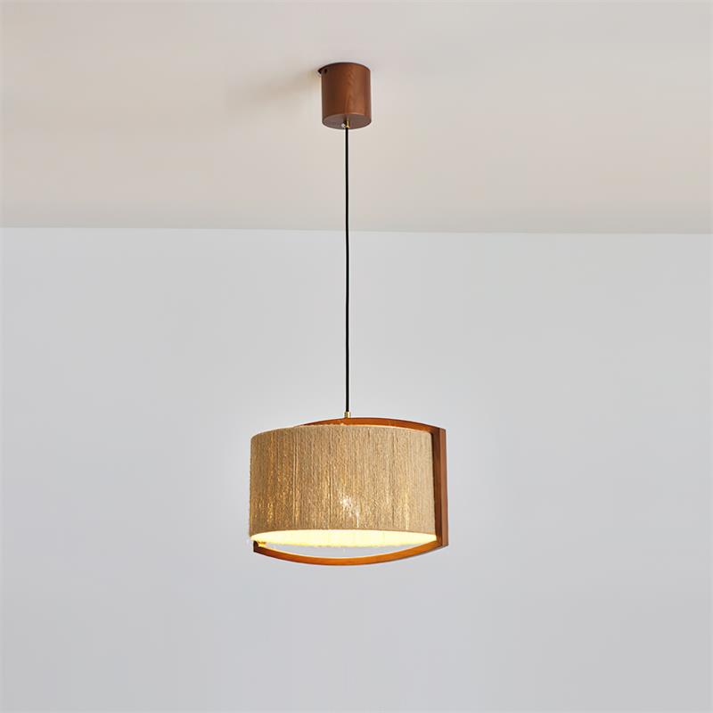 Hiller Pendant Lamp Textured Cotton Silk - Letslighting