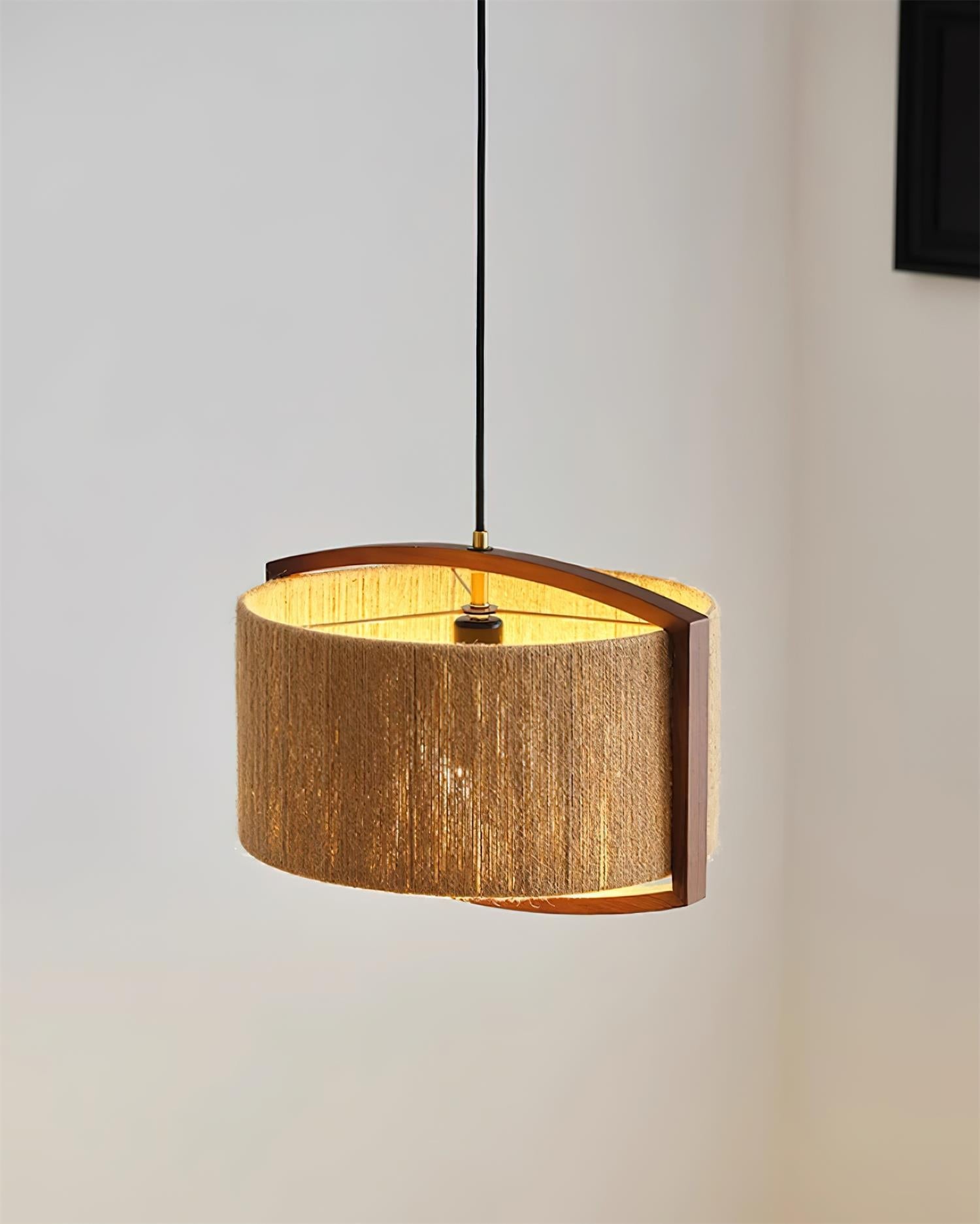 Hiller Pendant Lamp Textured Cotton Silk - Letslighting