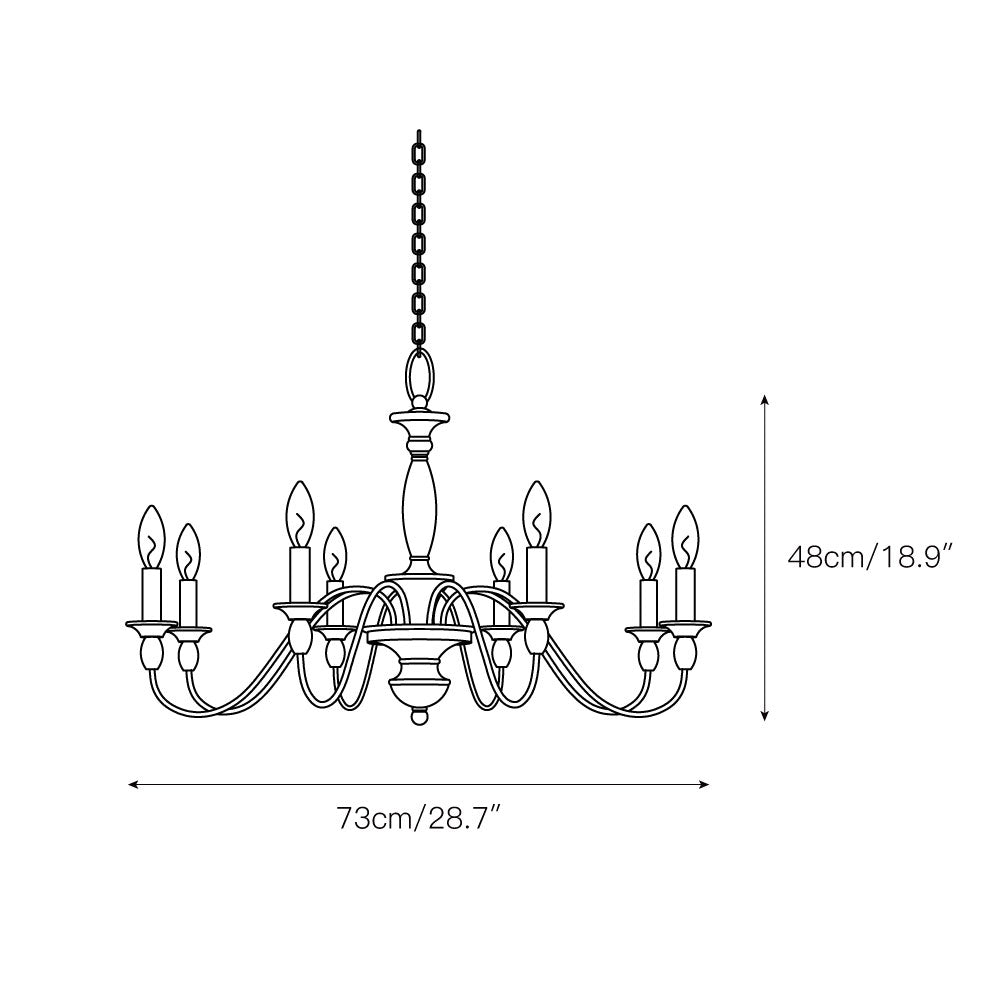 Cutheus Vintage Industrial Wooden Chandelier - Letslighting