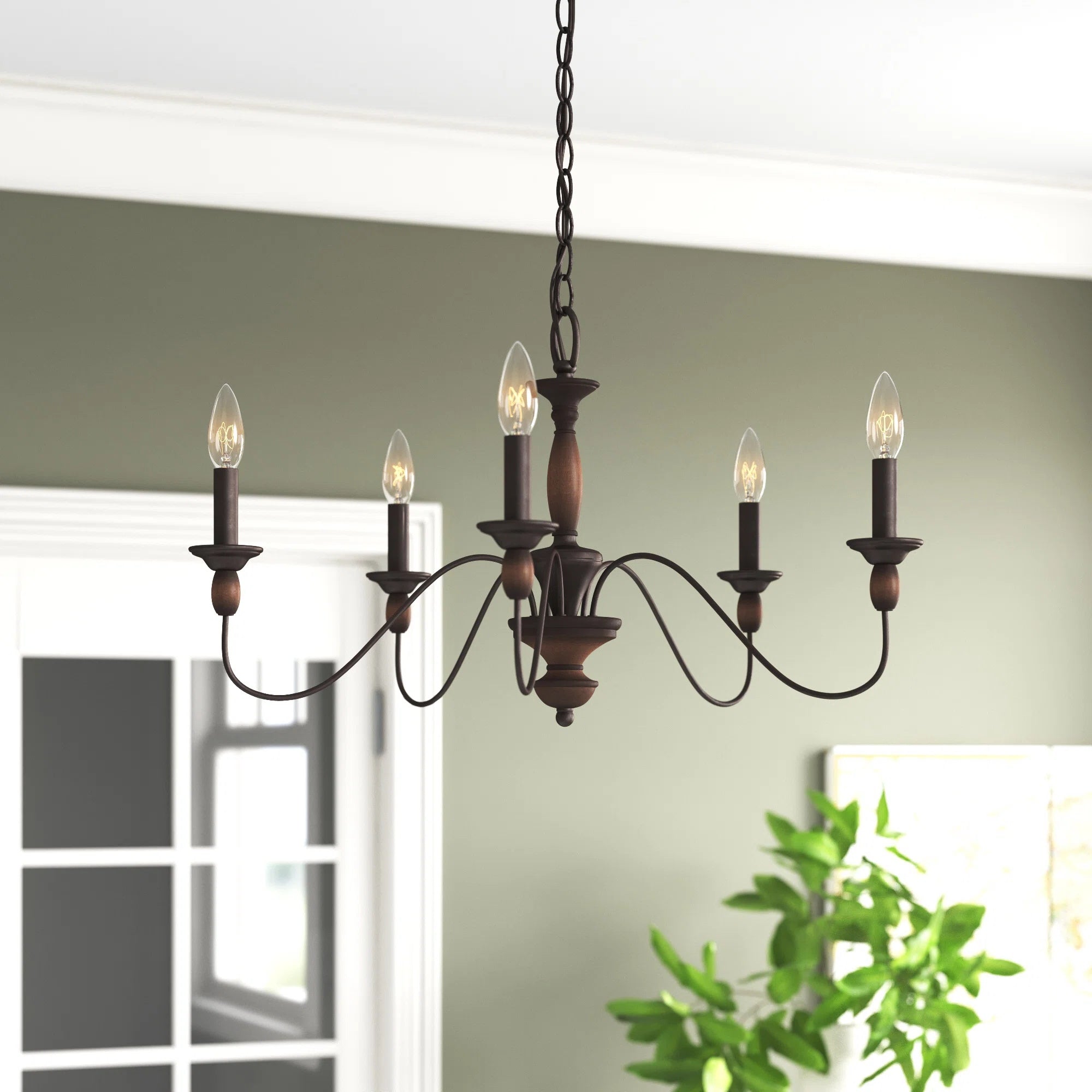 Cutheus Vintage Industrial Wooden Chandelier - Letslighting