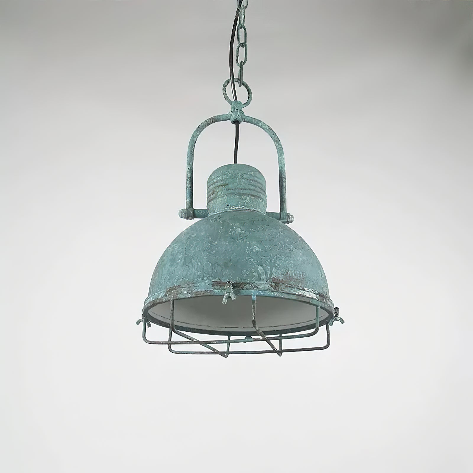 Hopedale Vintage Industrial Antique Green Pendant Light - Letslighting