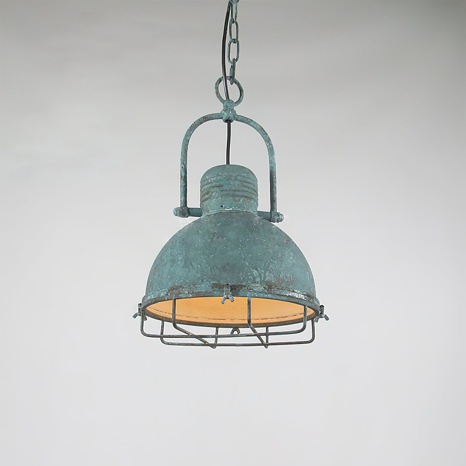 Hopedale Vintage Industrial Antique Green Pendant Light - Letslighting