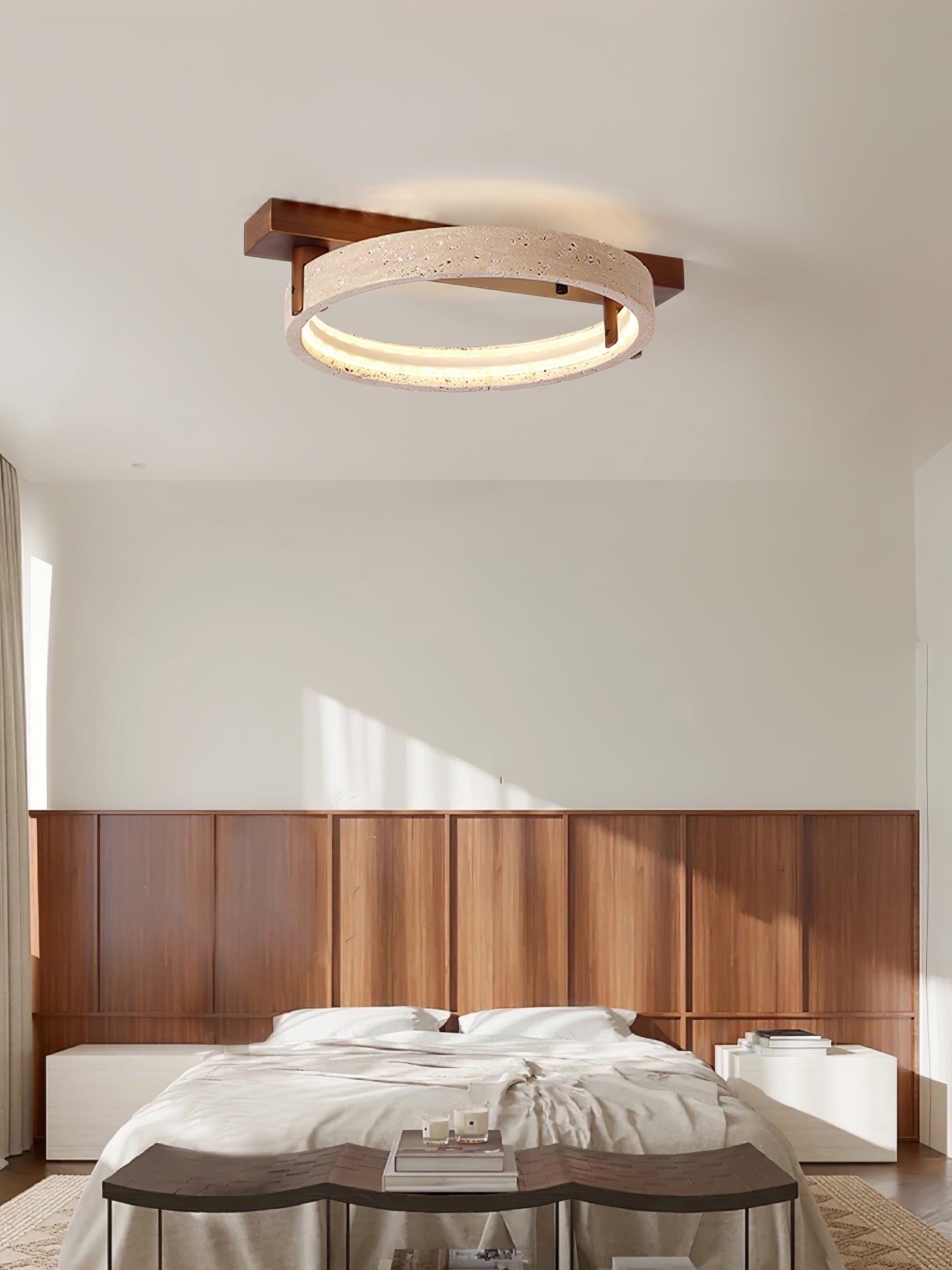 Ivlaeyra Ringed Travertine Wall Light - Letslighting