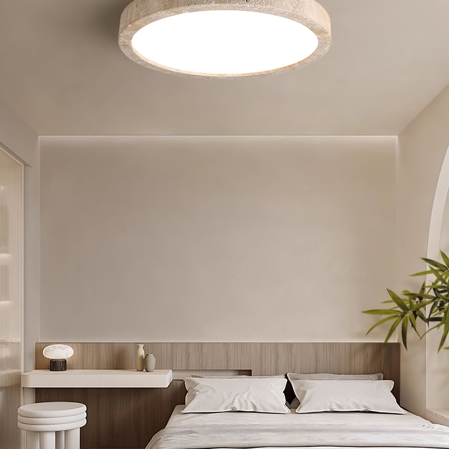 Artalor Minimalist Travertine Ceiling Light - Letslighting