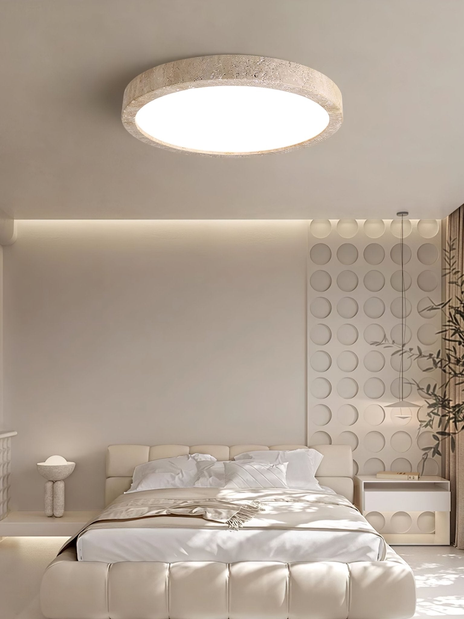 Artalor Minimalist Travertine Ceiling Light - Letslighting
