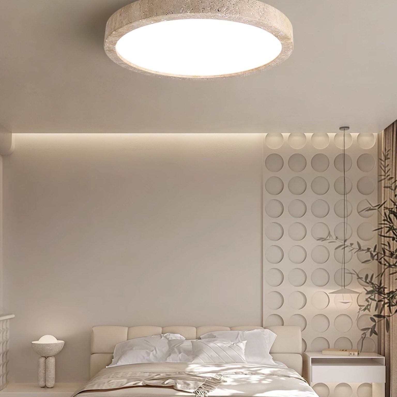 Artalor Minimalist Travertine Ceiling Light - Letslighting