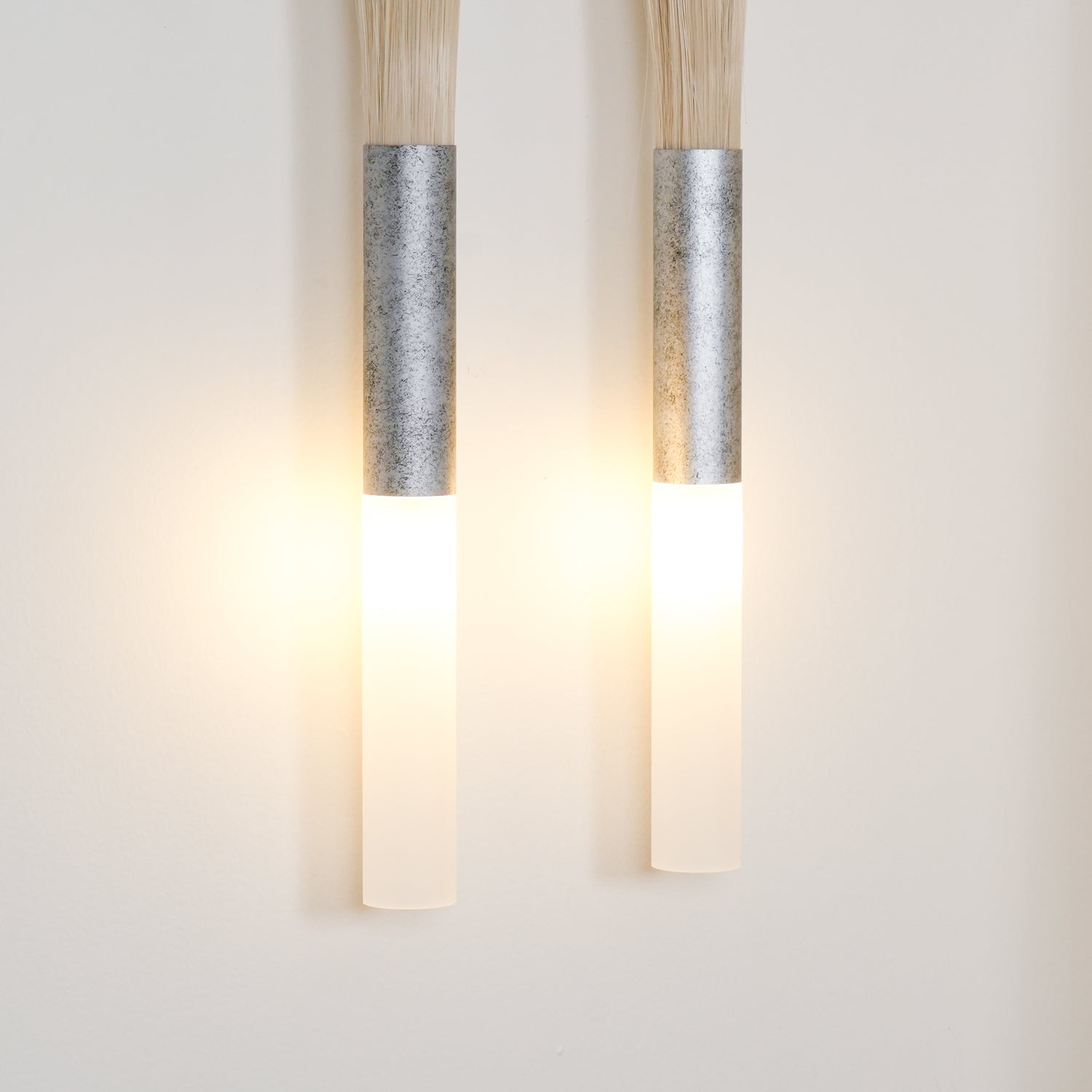 Lustra Wall Lamp Horsehair Glass Brass - Letslighting