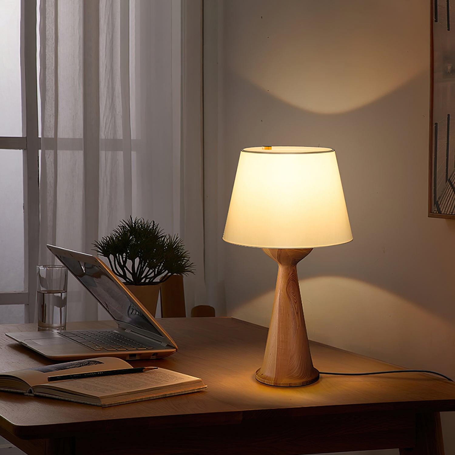 Tempo Vintage Wood Table Lamp - Letslighting