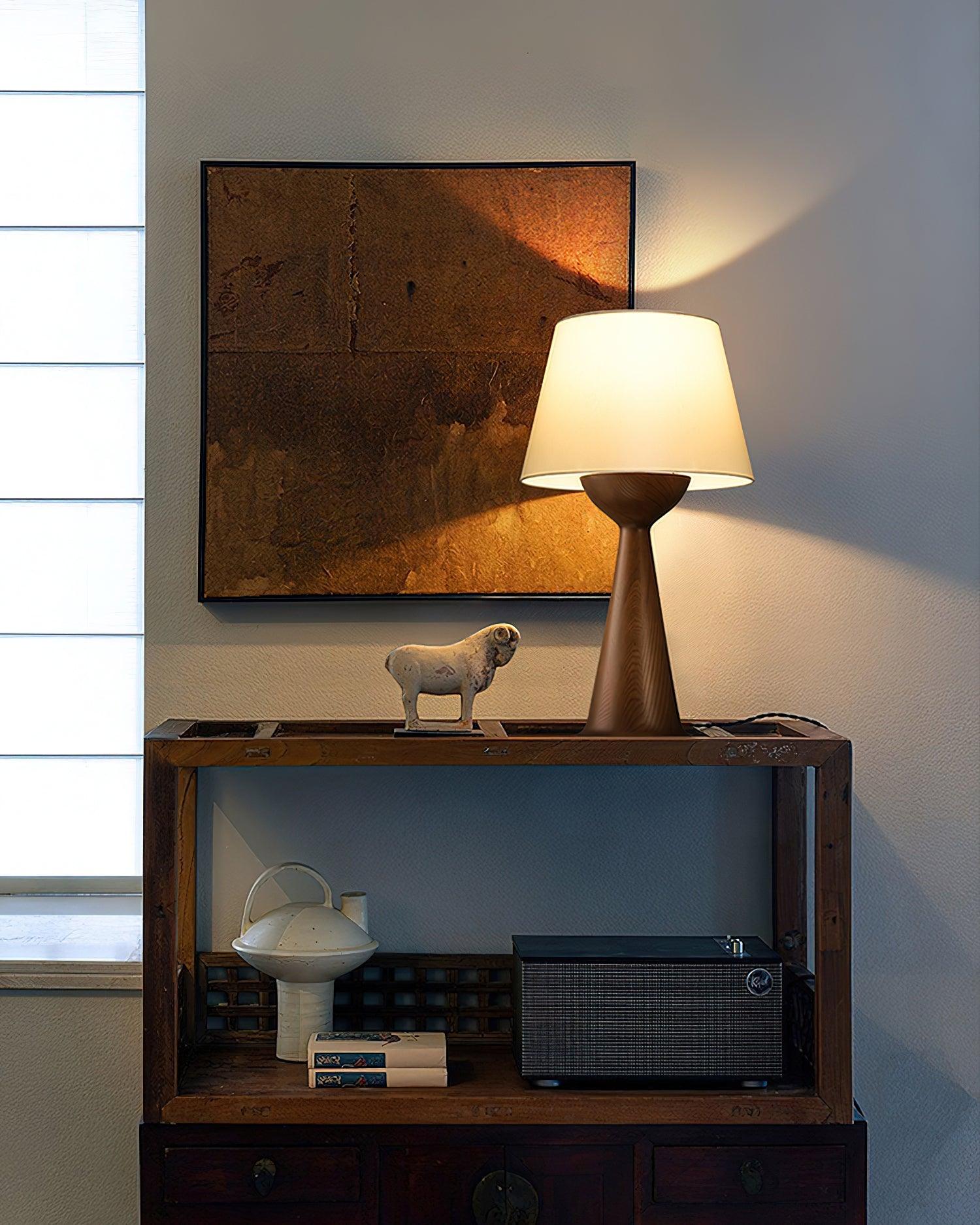 Tempo Vintage Wood Table Lamp - Letslighting