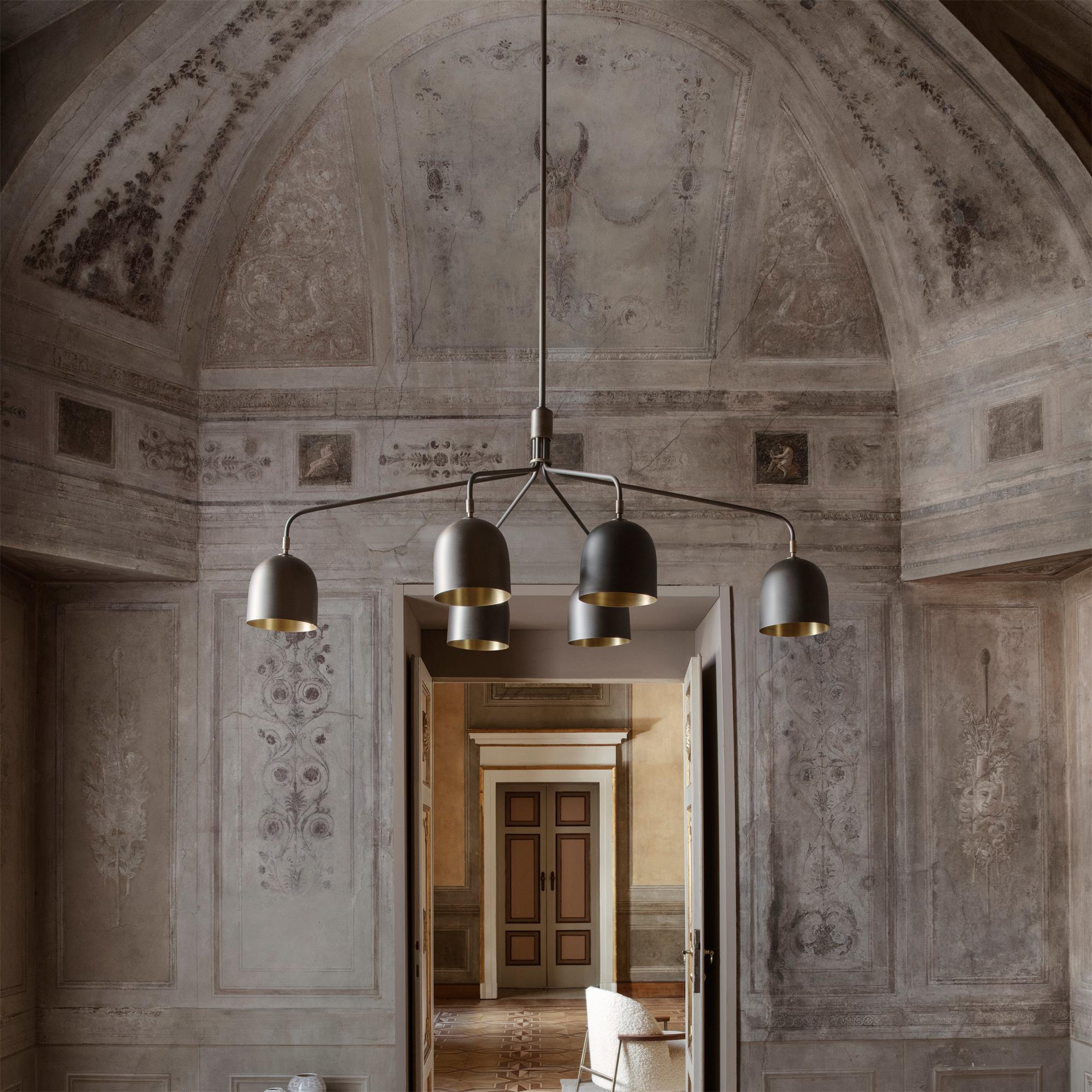 Lustra Chandelier Black Brass Industrial - Letslighting