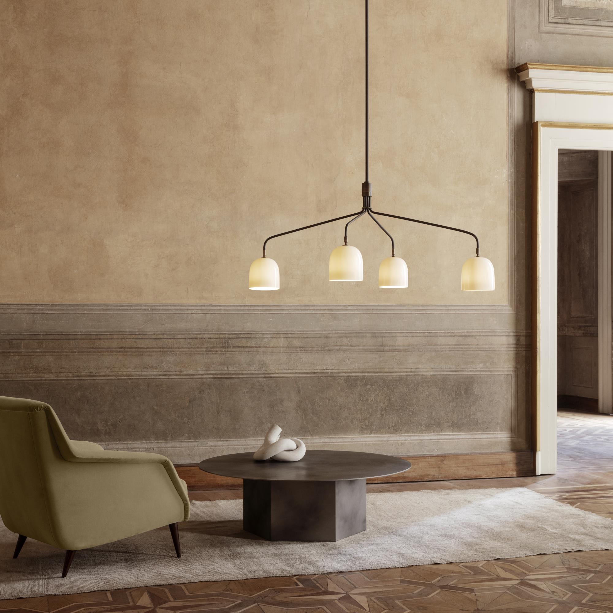 Lustra Chandelier Black Brass Industrial - Letslighting
