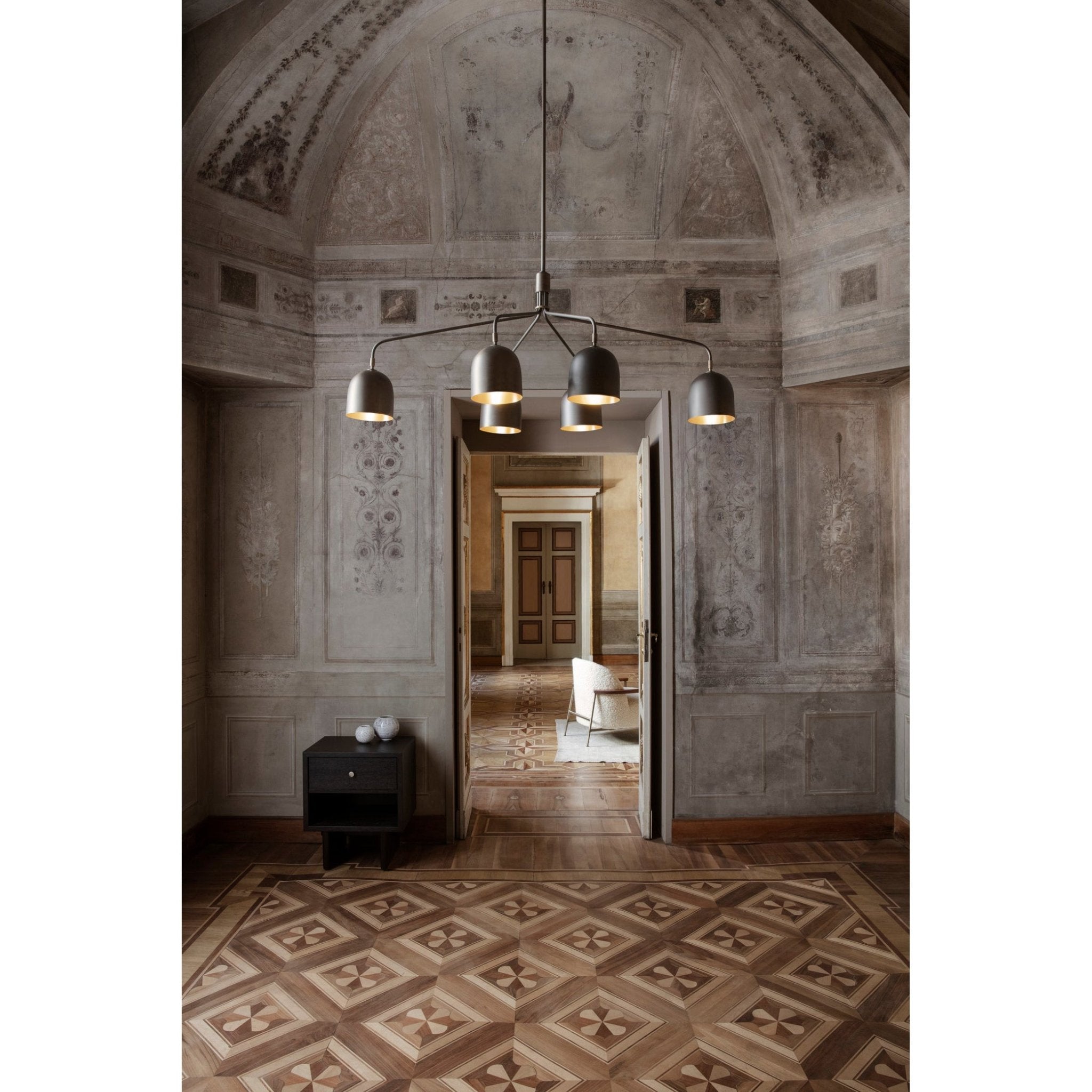 Lustra Chandelier Black Brass Industrial - Letslighting