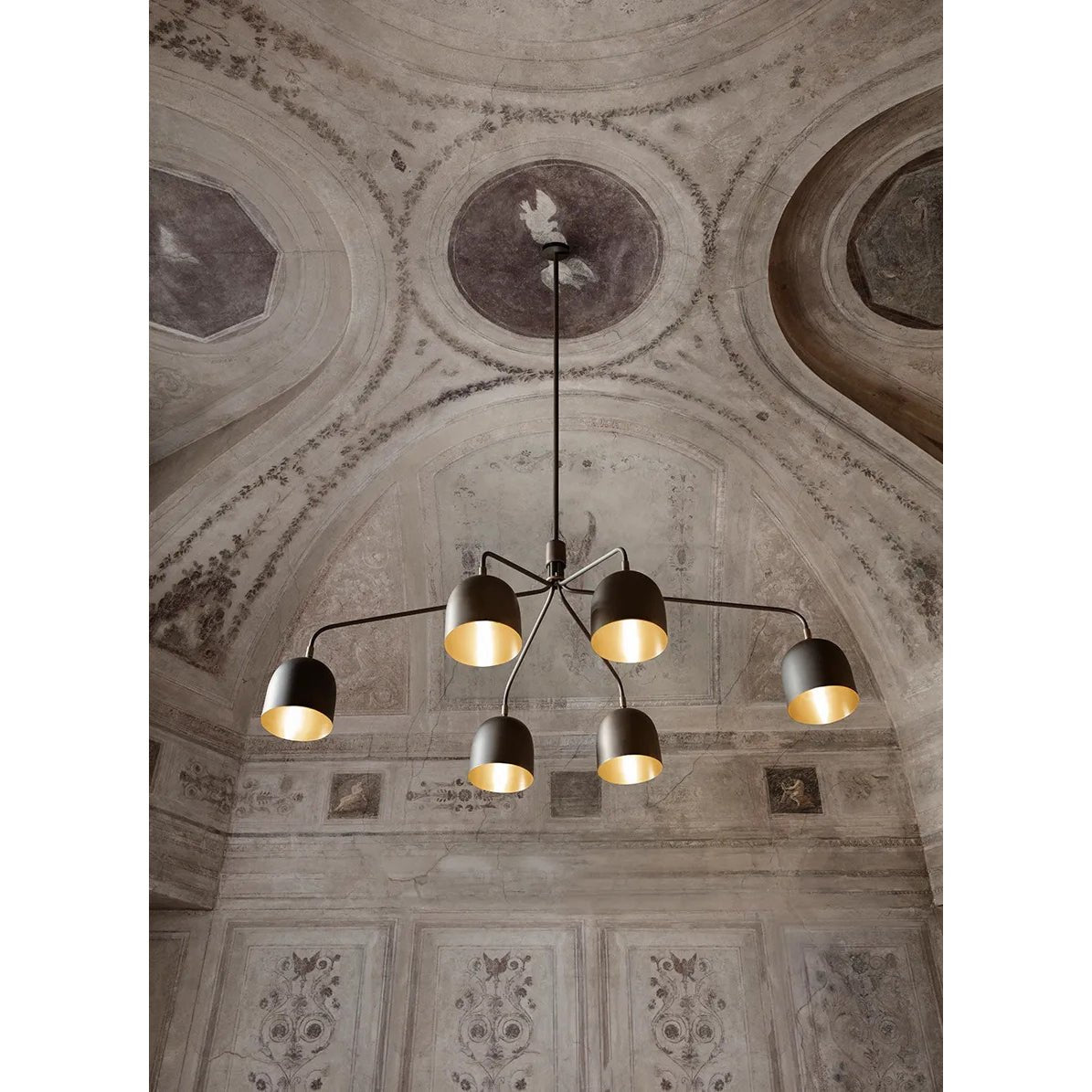 Lustra Chandelier Black Brass Industrial - Letslighting