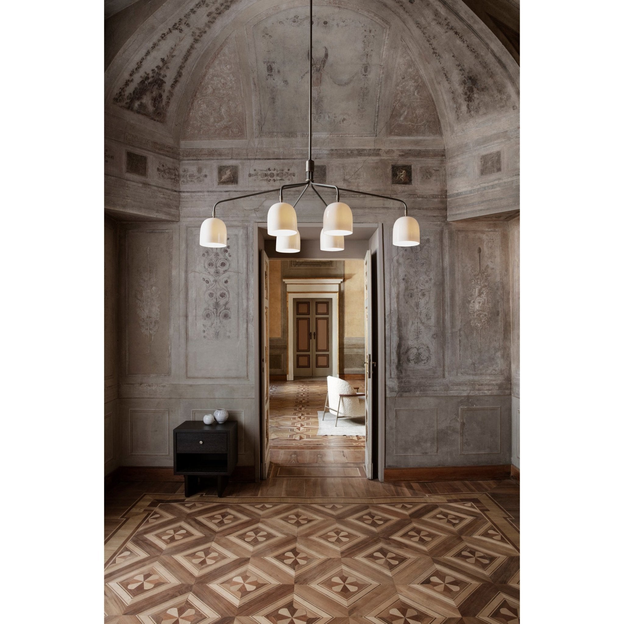 Lustra Chandelier Black Brass Industrial - Letslighting