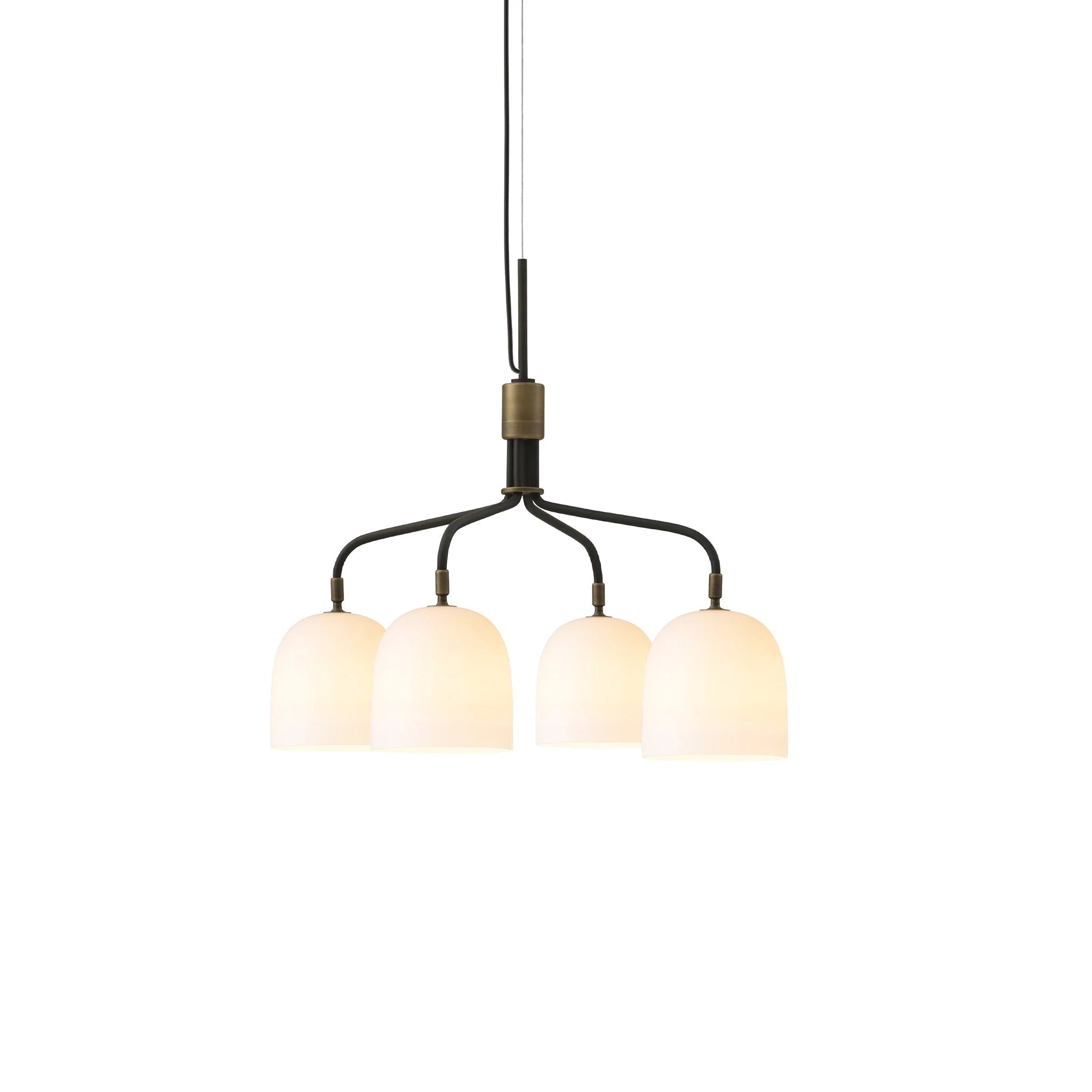 Lustra Chandelier Black Brass Industrial - Letslighting